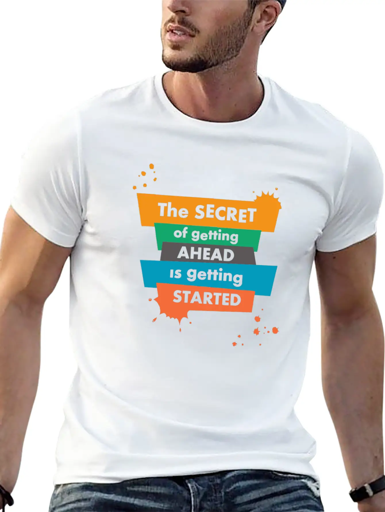 The Secret Of Getting Ahead Is Getting Started Unisex Casual T-Shirt – Clean Design For Daily Comfort