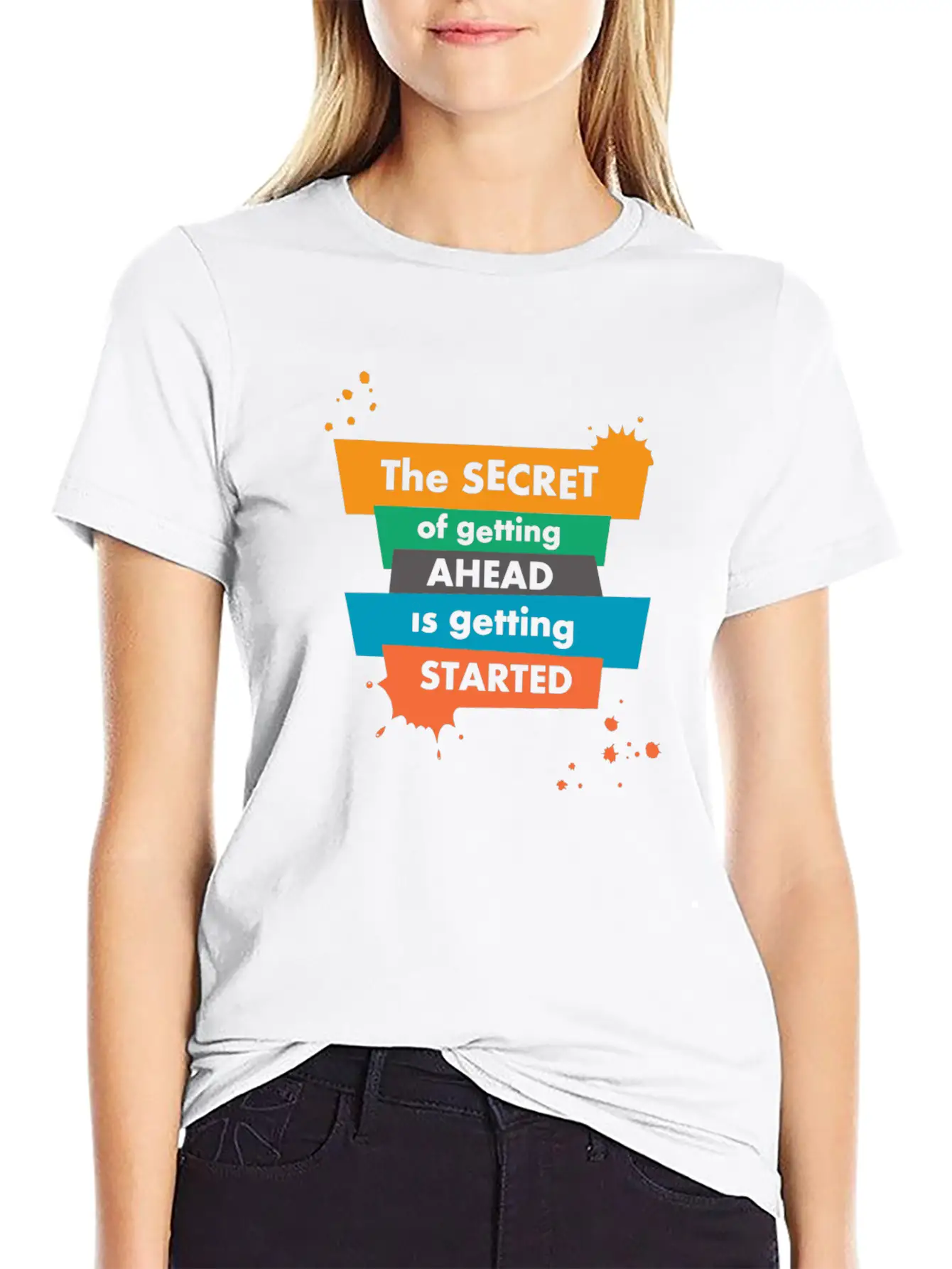 The Secret Of Getting Ahead Is Getting Started Unisex Casual T-Shirt – Clean Design For Daily Comfort