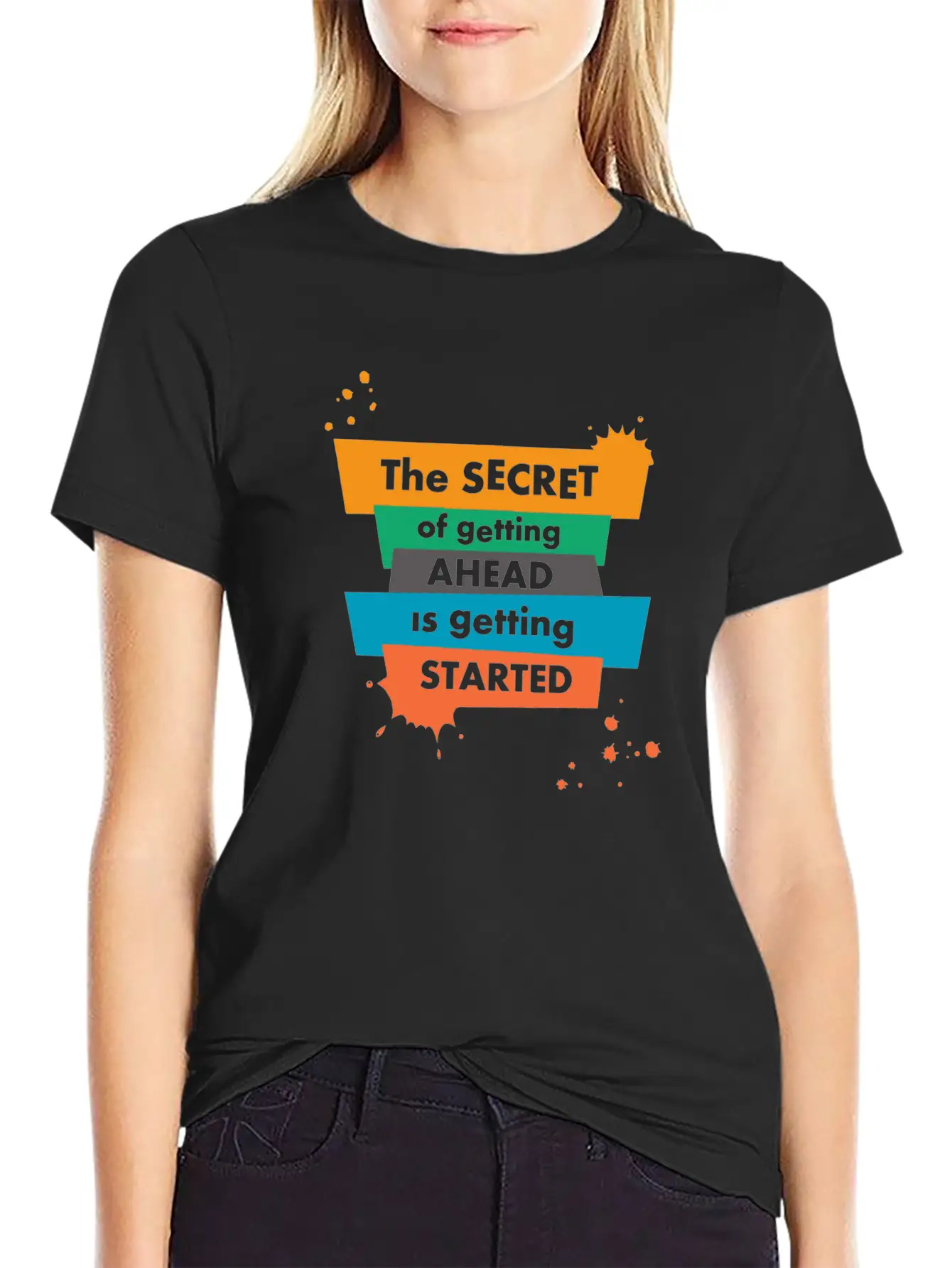 The Secret Of Getting Ahead Is Getting Started Unisex Casual T-Shirt – Clean Design For Daily Comfort