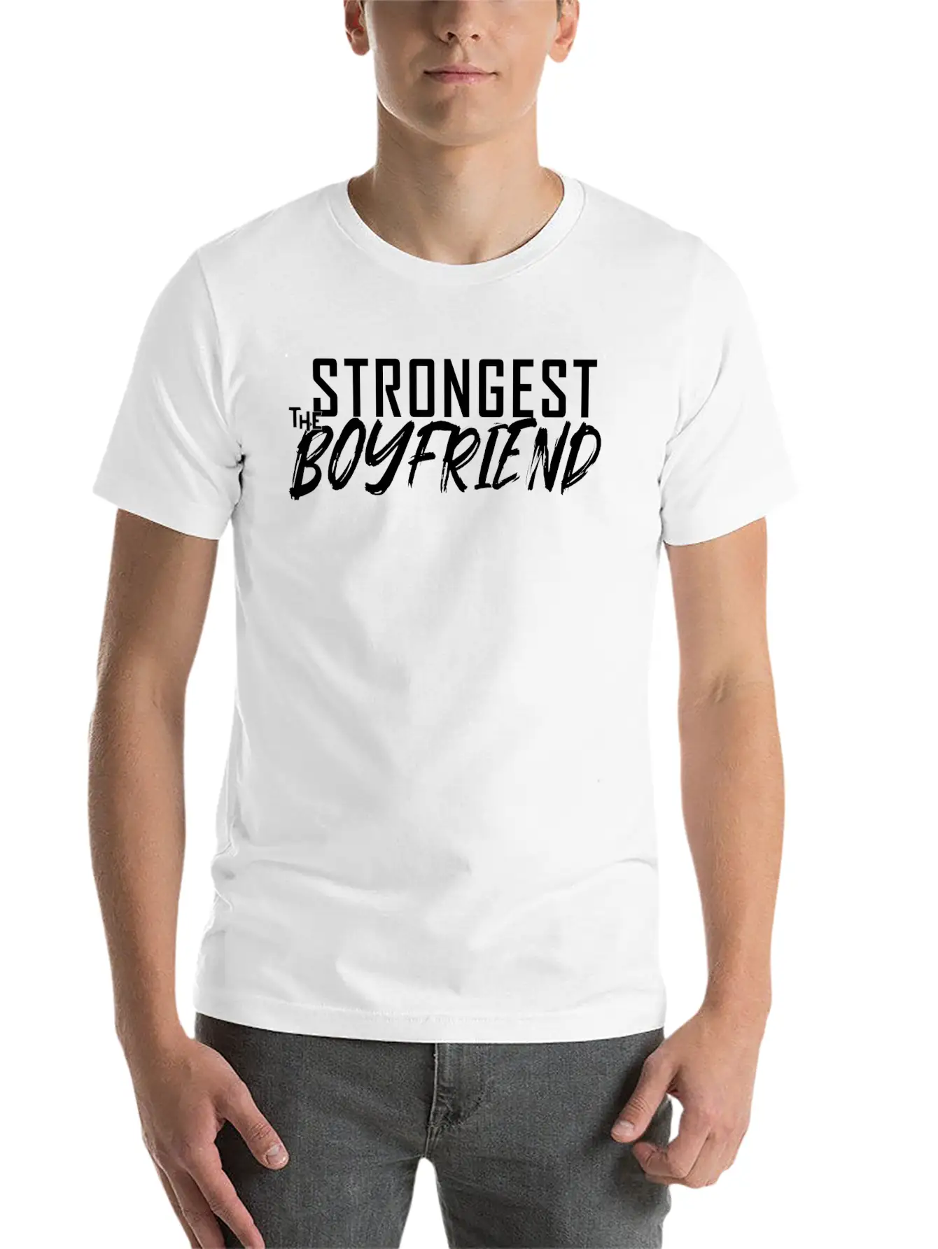 The Strongest Boyfriend Basic Graphic T-Shirt – Daily Comfort In Soft Cotton