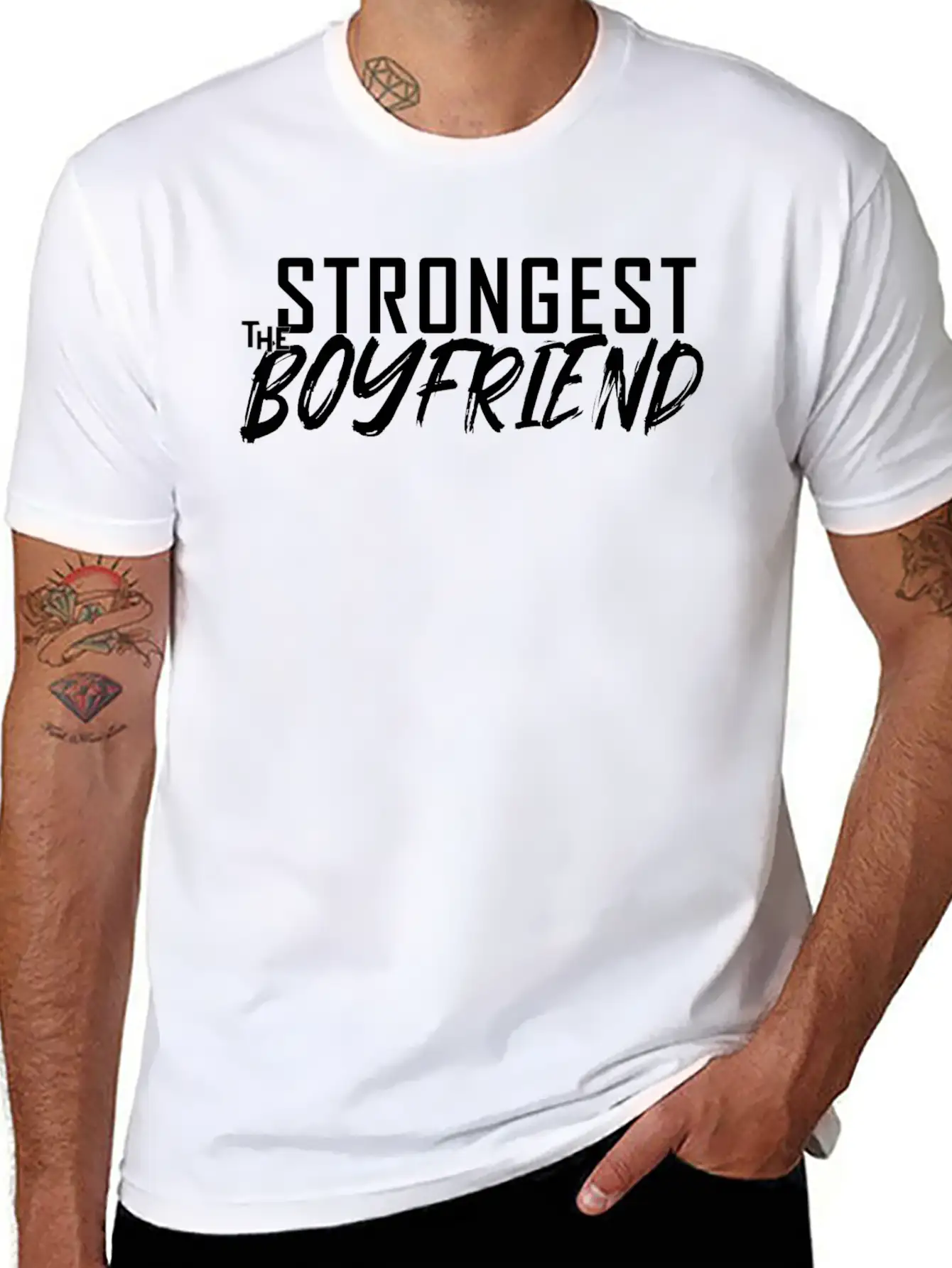 The Strongest Boyfriend Basic Graphic T-Shirt – Daily Comfort In Soft Cotton