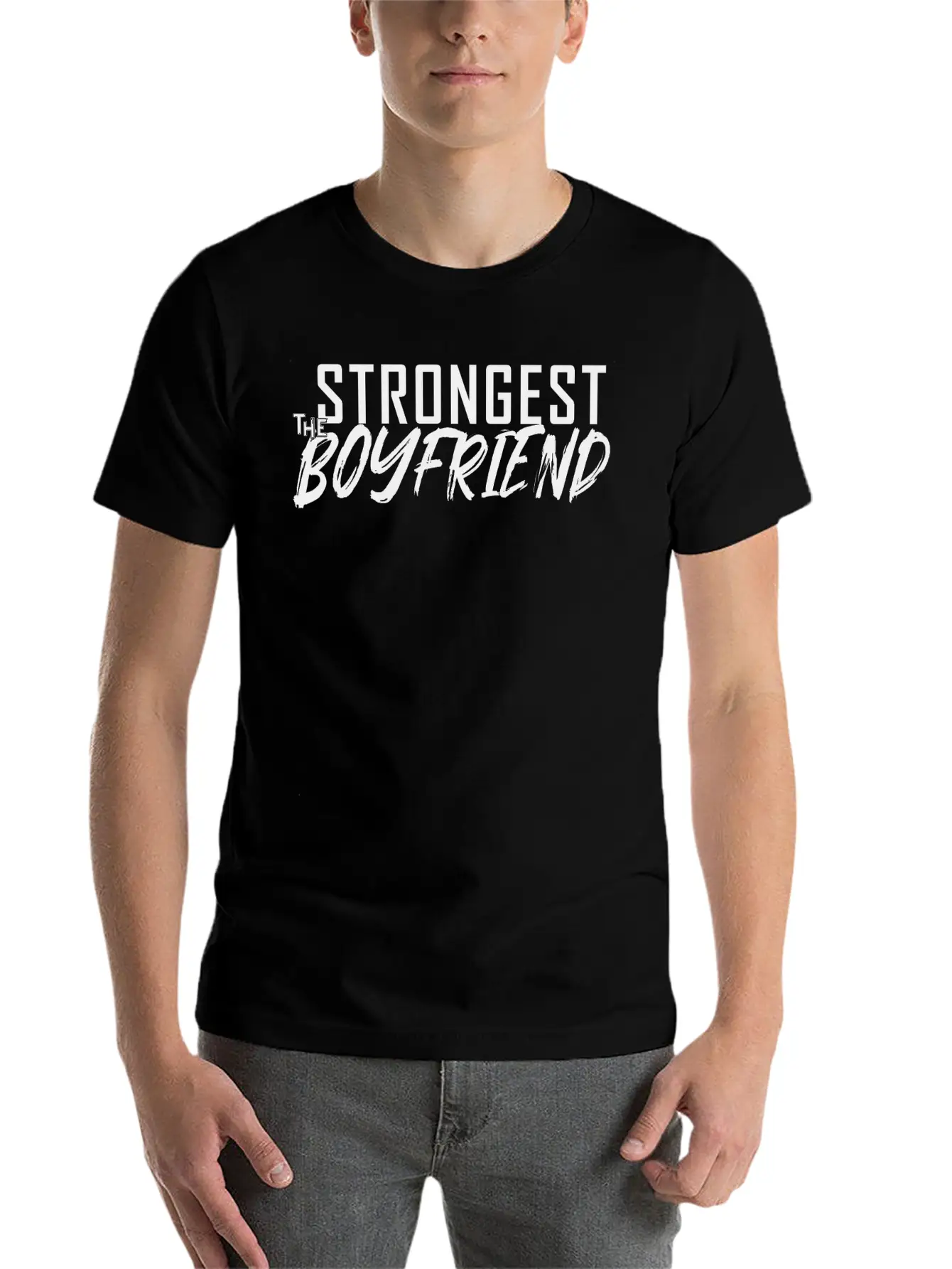 The Strongest Boyfriend Basic Graphic T-Shirt – Daily Comfort In Soft Cotton