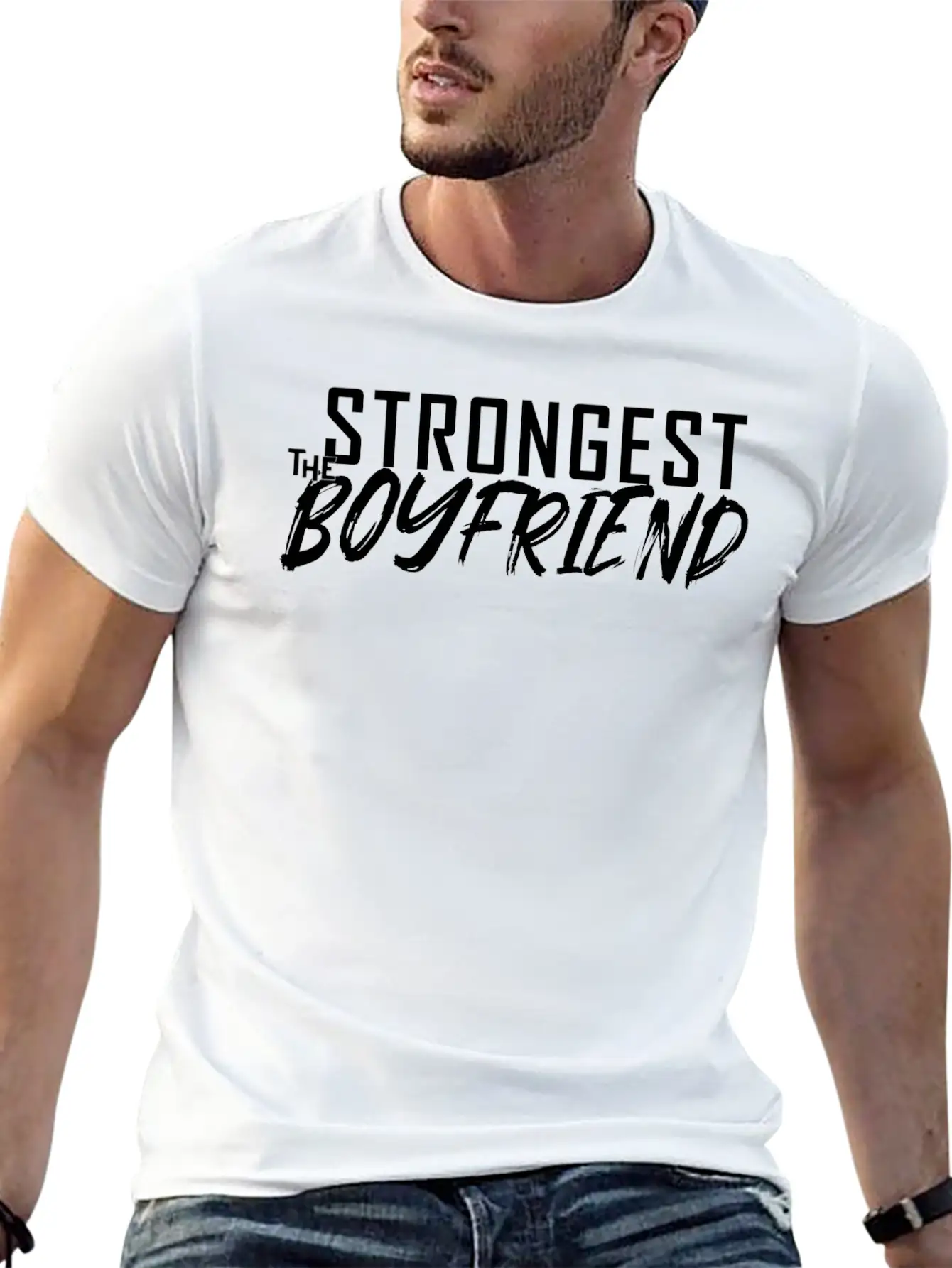 The Strongest Boyfriend Basic Graphic T-Shirt – Daily Comfort In Soft Cotton