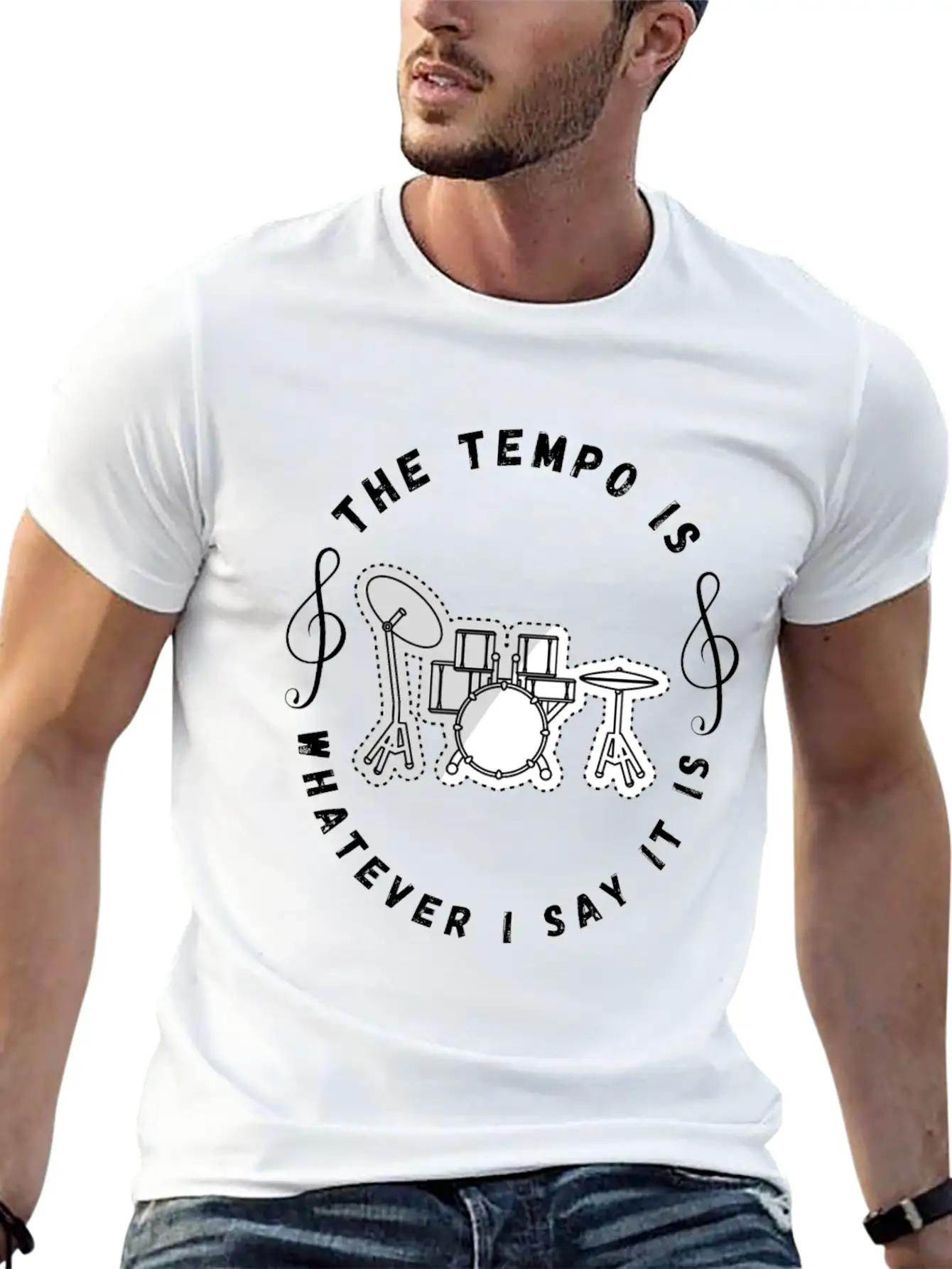The Tempo Is Whatever I Say It Is Classic Fit Graphic Tee For Daily Comfort – Unisex Cotton Shirt
