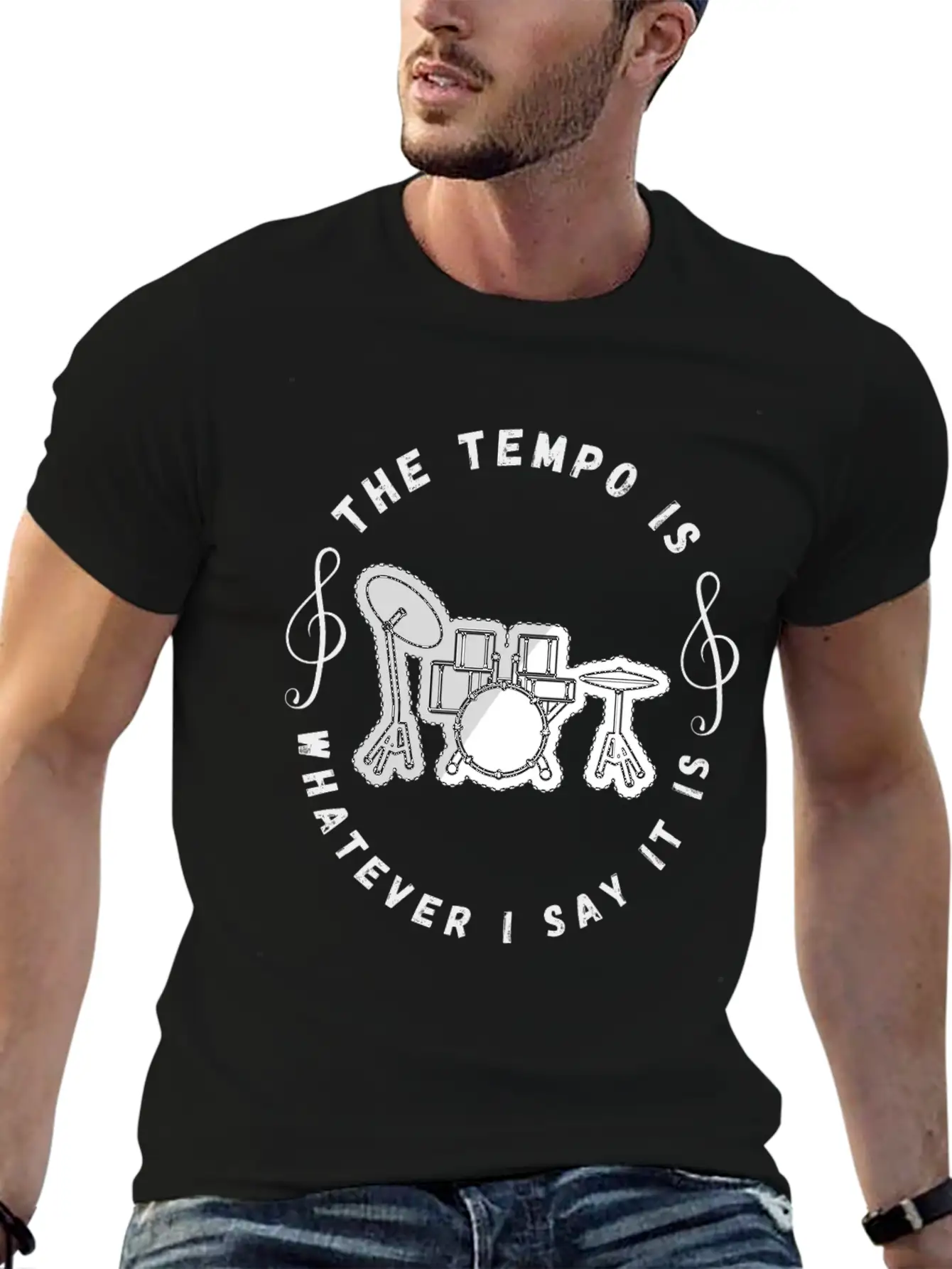 The Tempo Is Whatever I Say It Is Classic Fit Graphic Tee For Daily Comfort – Unisex Cotton Shirt