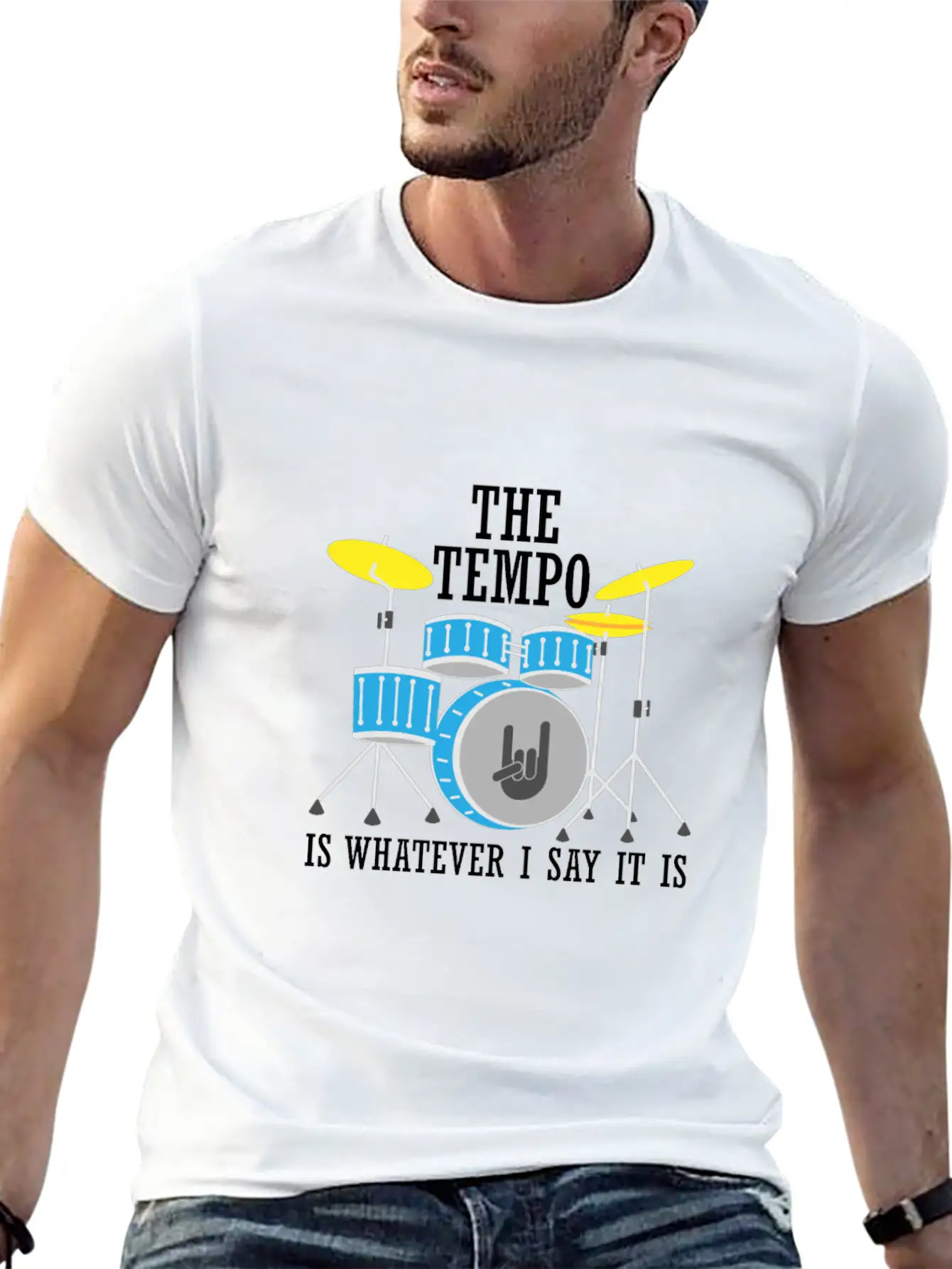The Tempo Is Whatever I Say It Is Lightweight Cotton T-Shirt – Daily Comfort Graphic Shirt