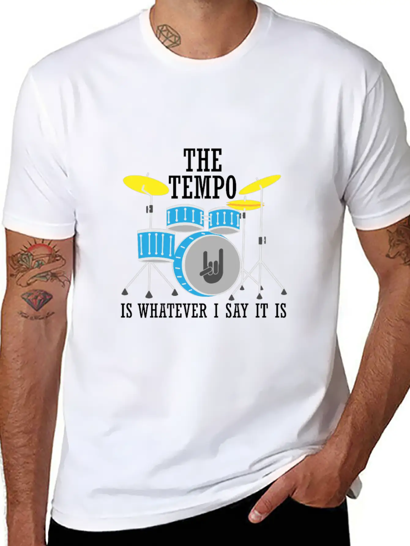 The Tempo Is Whatever I Say It Is Lightweight Cotton T-Shirt – Daily Comfort Graphic Shirt
