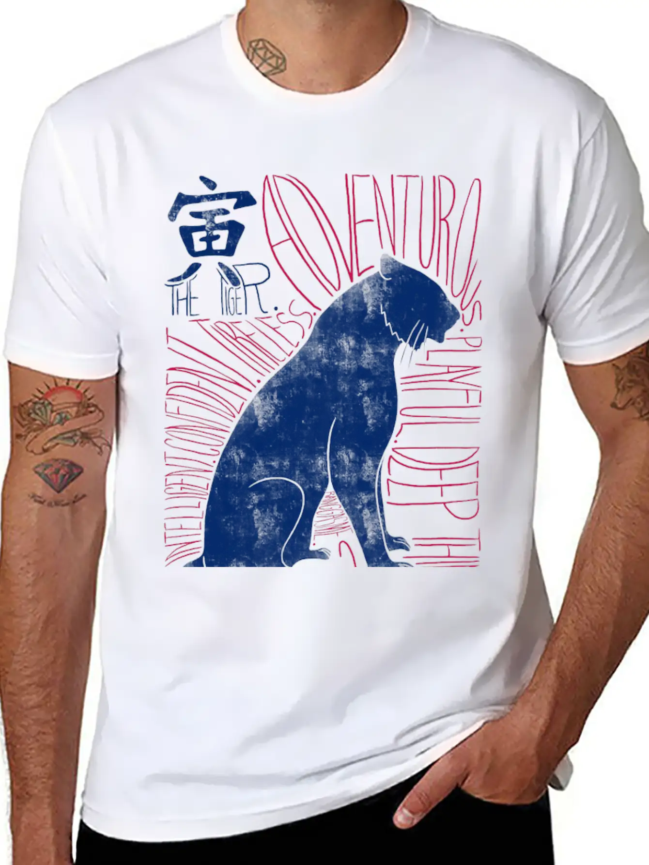 The Tiger Shio Chinese Zodiac Sign T-Shirt Lightweight Cotton T-Shirt – Daily Comfort Graphic Shirt