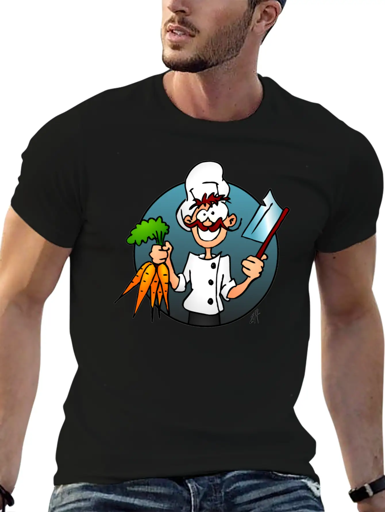 The Vegetarian Chef Unisex Casual T-Shirt – Clean Design For Daily Comfort