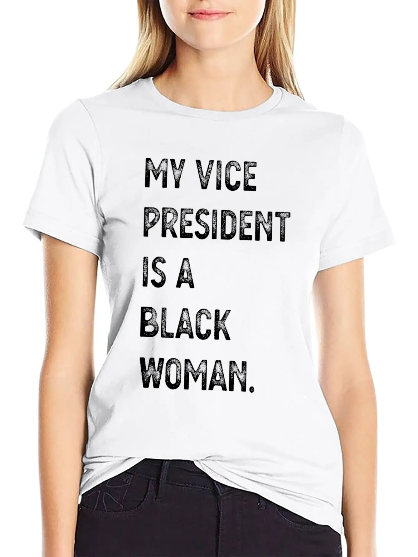 The Vice President Is My Sorority Sister Black Wom Modern Fit Casual T-Shirt – Clean And Versatile Design