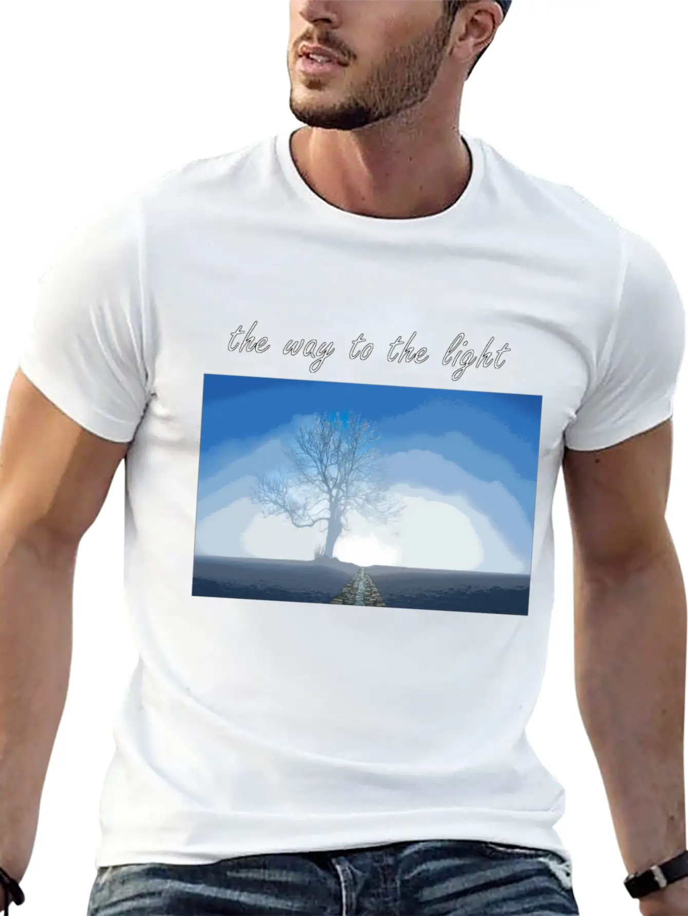 The Way To The Light Modern Fit Casual T-Shirt ��� Clean And Versatile Design