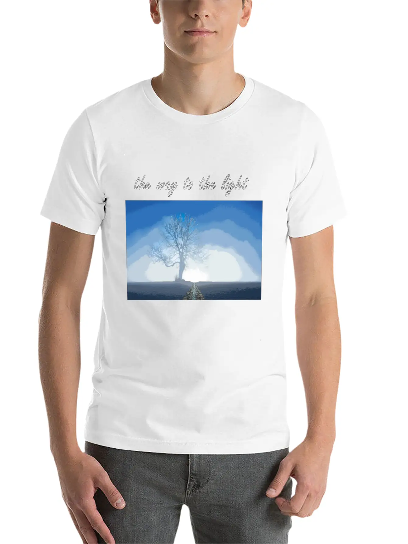 The Way To The Light Modern Fit Casual T-Shirt ��� Clean And Versatile Design