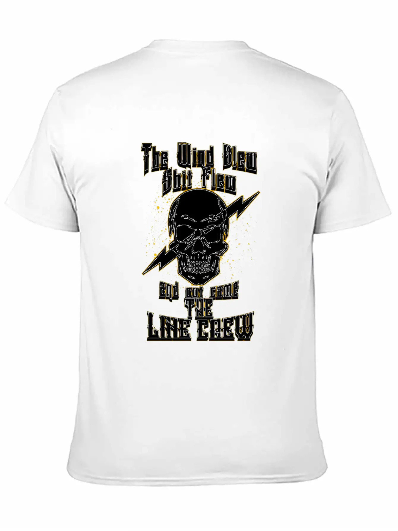 The Wind Blew And Out Came The Line Crew Essential Basic Graphic T-Shirt – Daily Comfort In Soft Cotton