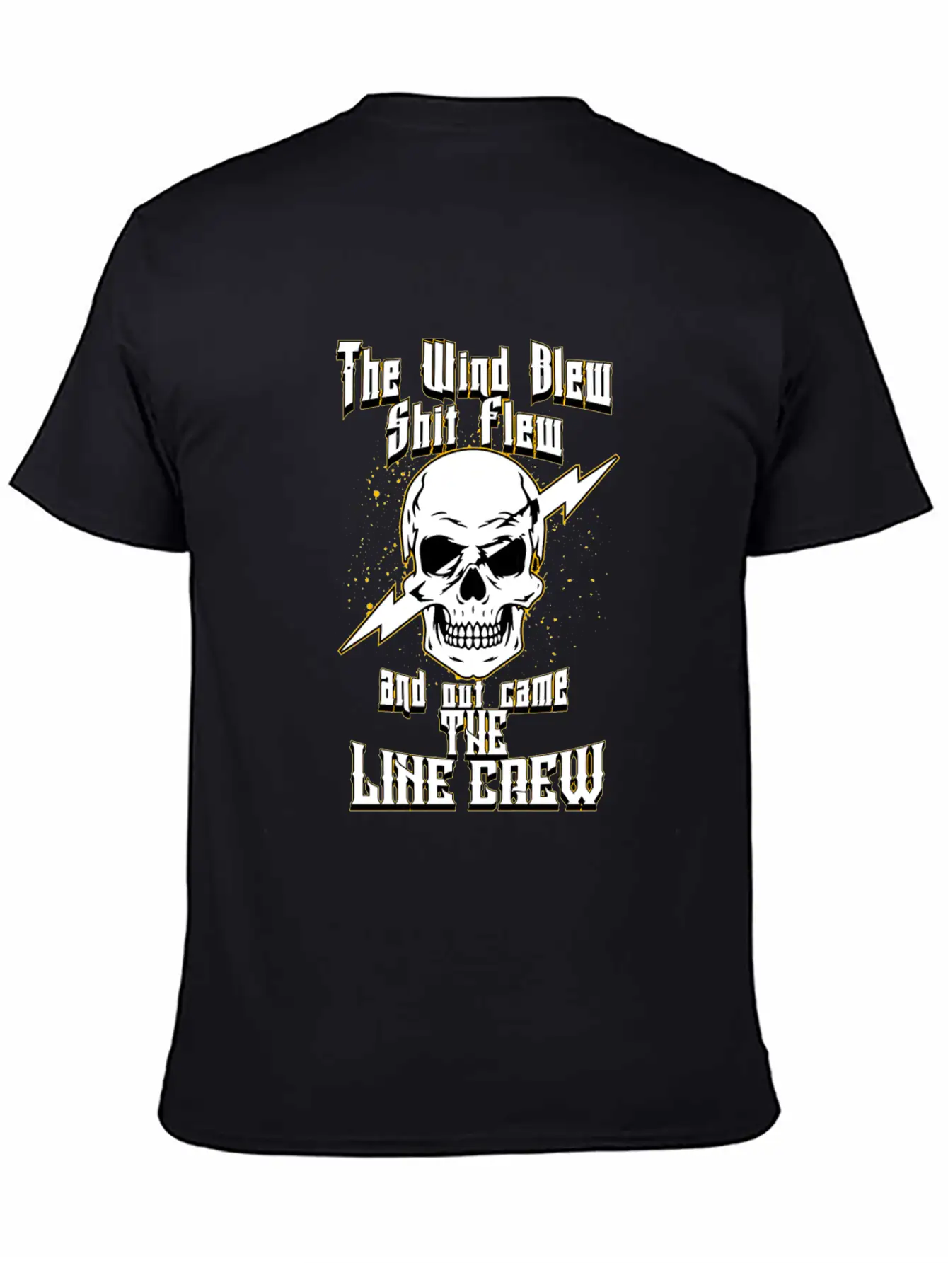 The Wind Blew And Out Came The Line Crew Essential Basic Graphic T-Shirt – Daily Comfort In Soft Cotton
