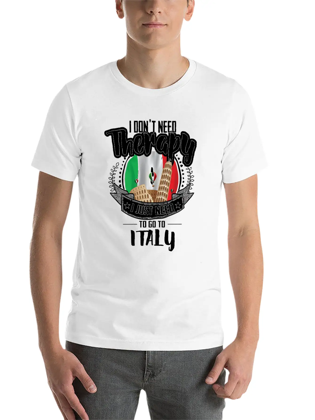 Therapy Italy Unisex Casual T-Shirt ��� Clean Design For Daily Comfort