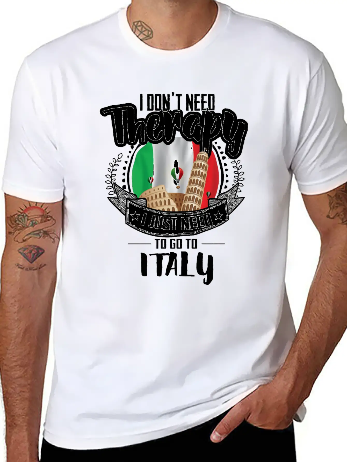 Therapy Italy Unisex Casual T-Shirt ��� Clean Design For Daily Comfort