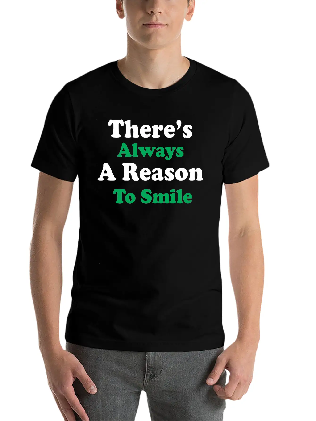 There Is Always A Reason To Smile Comfortable Minimalist Graphic Tee – Summer Style Essential