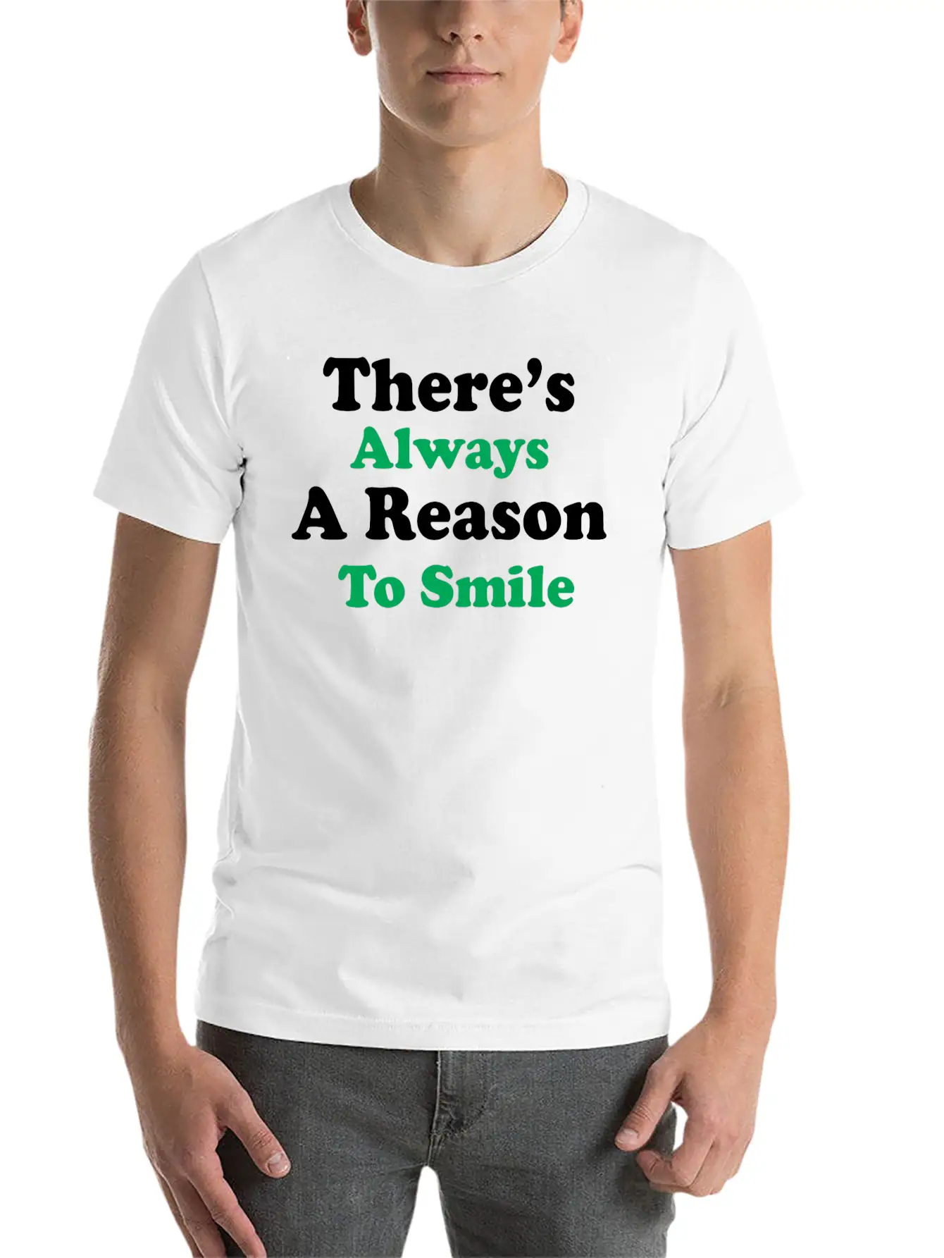 There Is Always A Reason To Smile Comfortable Minimalist Graphic Tee – Summer Style Essential