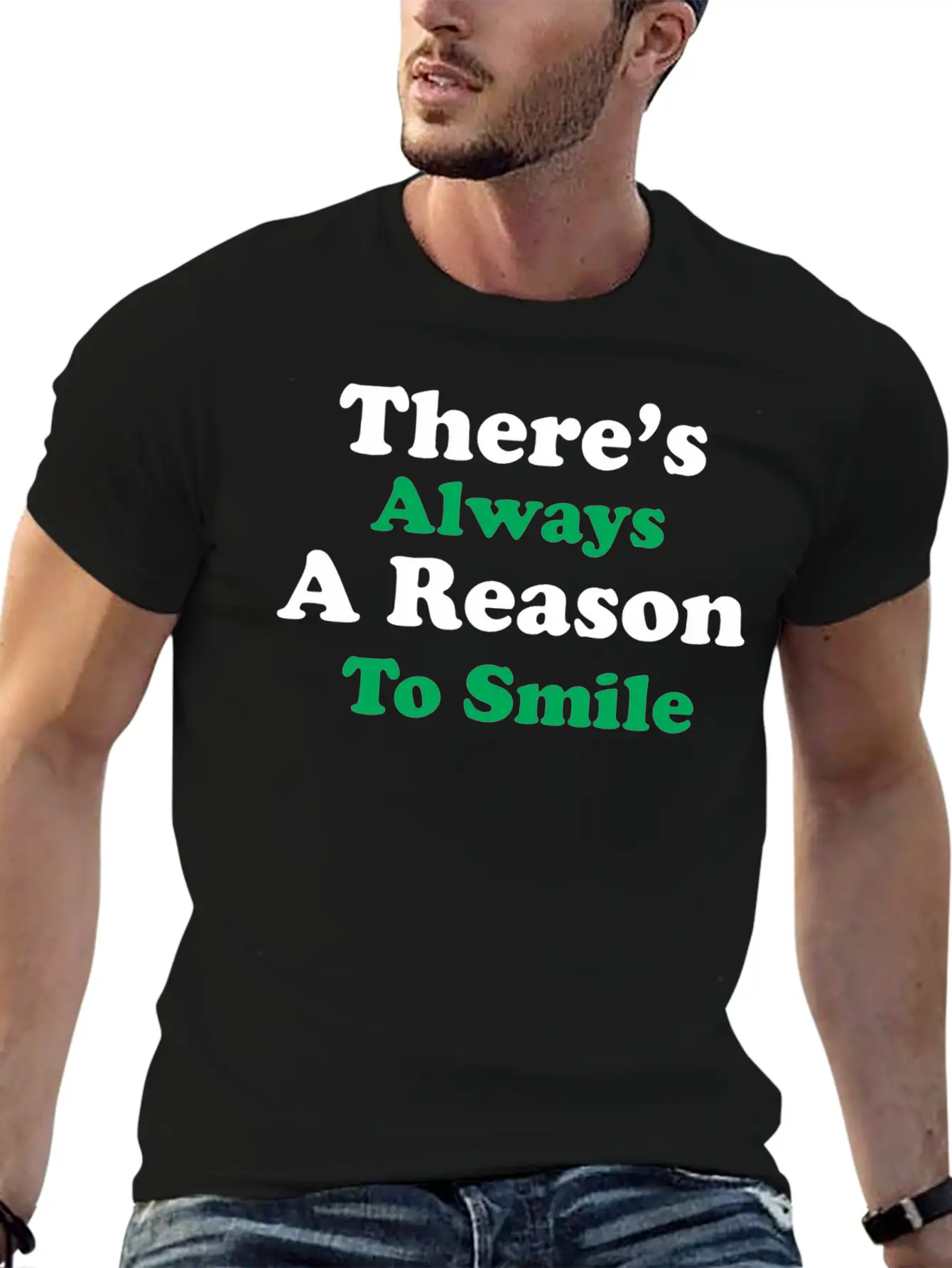 There Is Always A Reason To Smile Comfortable Minimalist Graphic Tee – Summer Style Essential