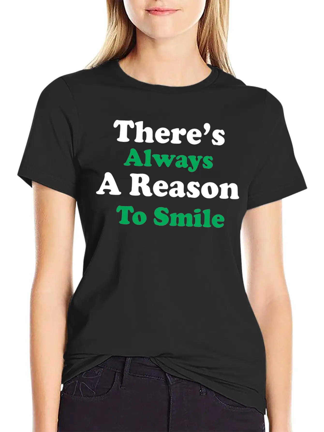 There Is Always A Reason To Smile Comfortable Minimalist Graphic Tee – Summer Style Essential