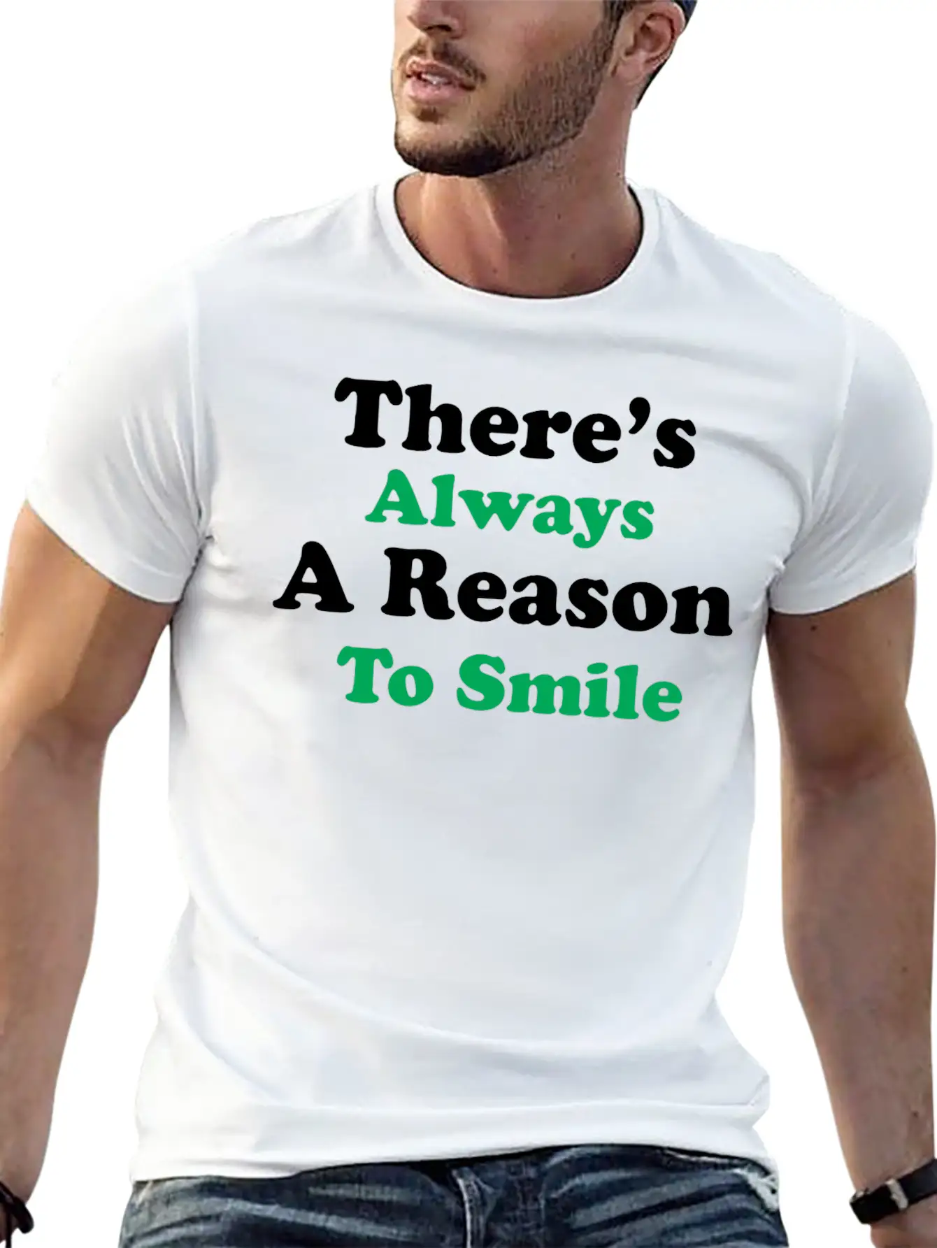There Is Always A Reason To Smile Comfortable Minimalist Graphic Tee – Summer Style Essential
