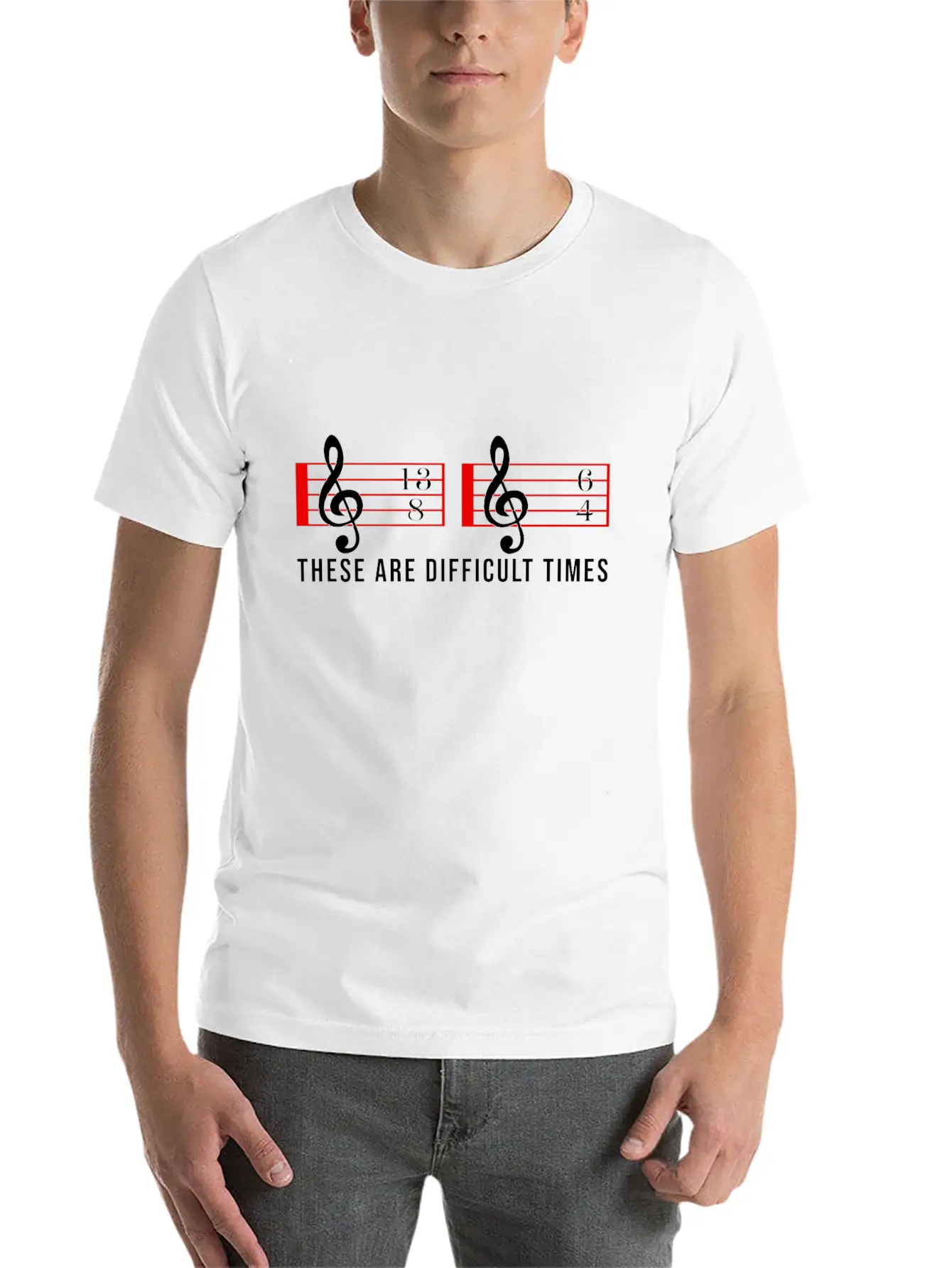 These Are Difficult Times Music Note Choire Essential Cotton Tee For Daily Outfits – Unisex Style