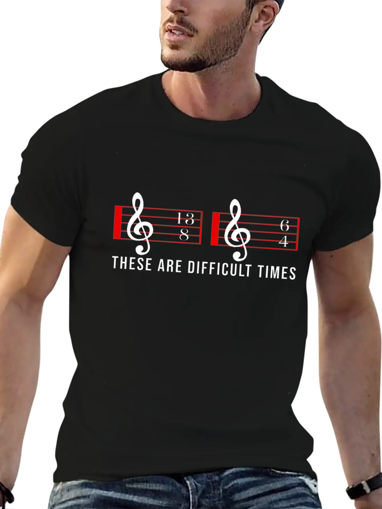 These Are Difficult Times Music Note Choire Essential Cotton Tee For Daily Outfits – Unisex Style
