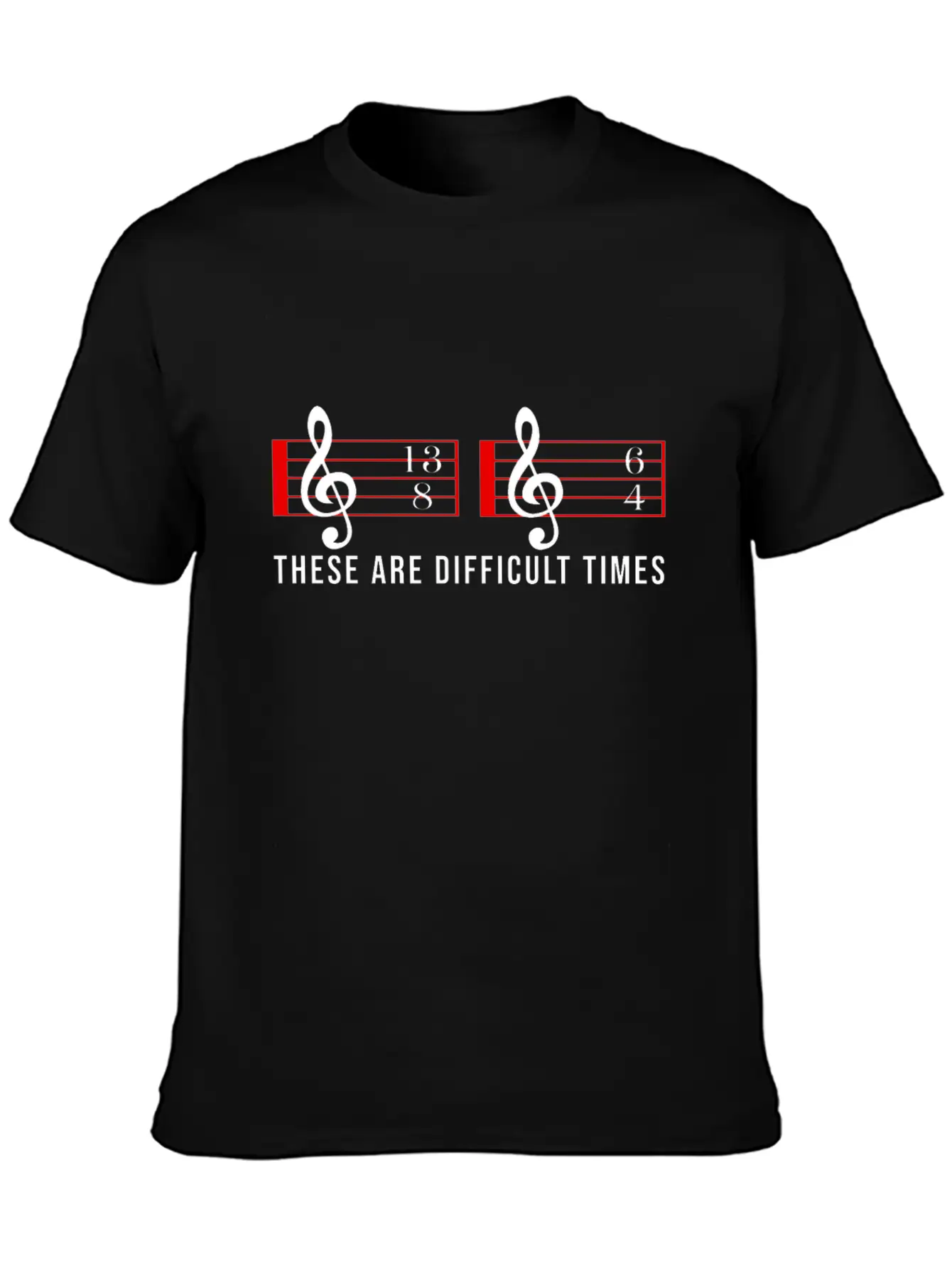These Are Difficult Times Music Note Choire Essential Cotton Tee For Daily Outfits – Unisex Style