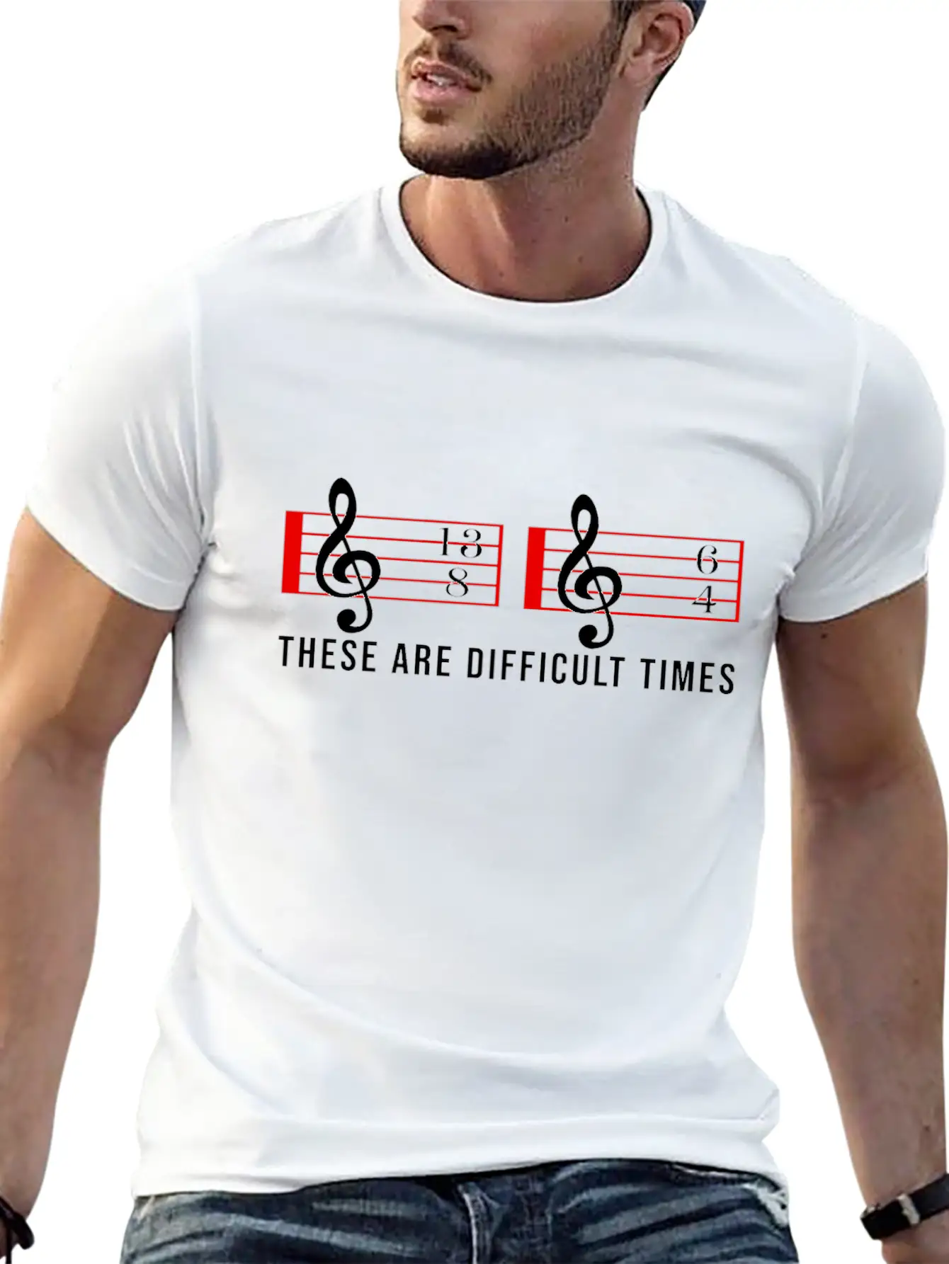 These Are Difficult Times Music Note Choire Essential Cotton Tee For Daily Outfits – Unisex Style