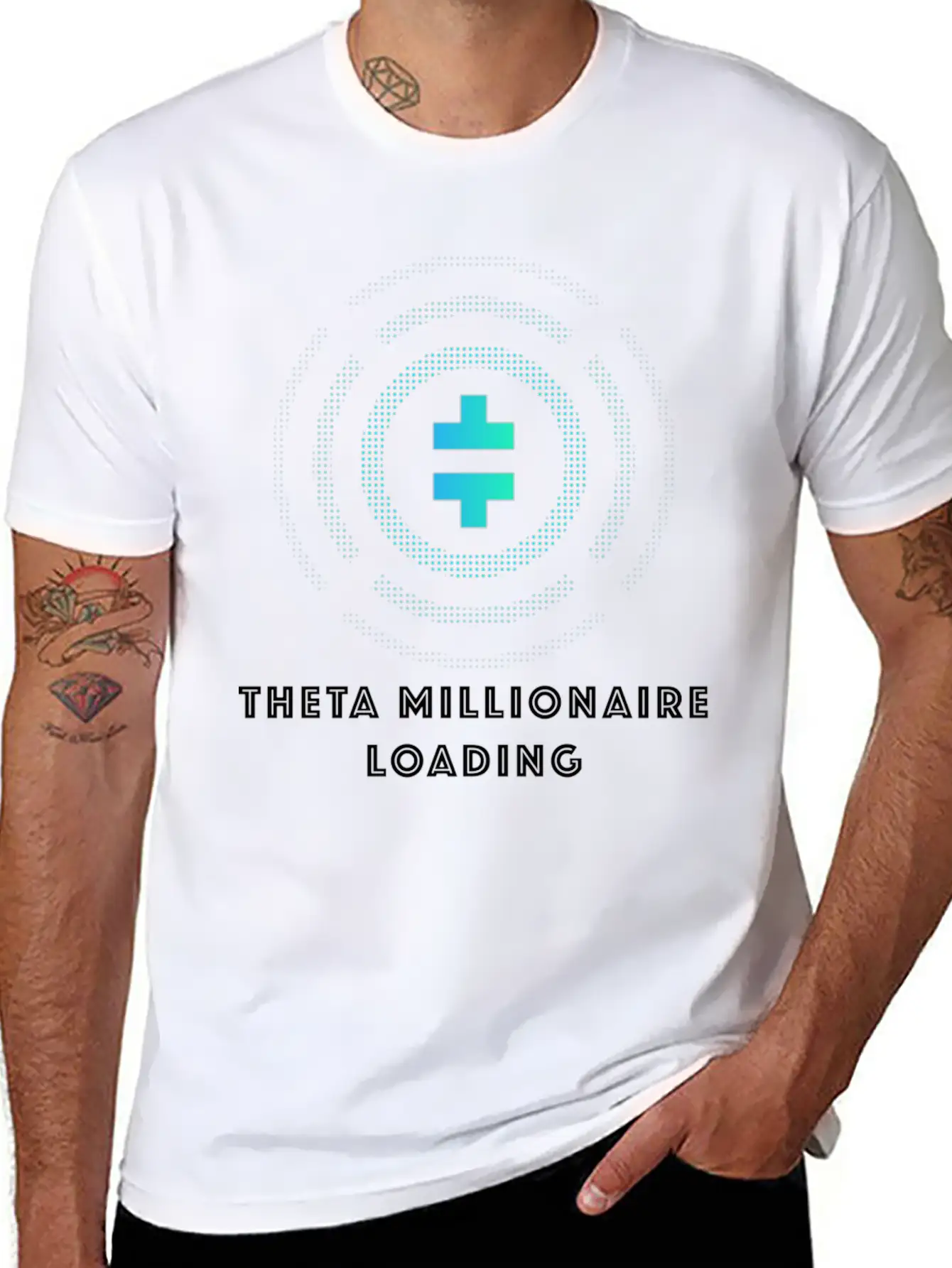 THETA MILLIONAIRES LOADING Lightweight Cotton T-Shirt – Daily Comfort Graphic Shirt