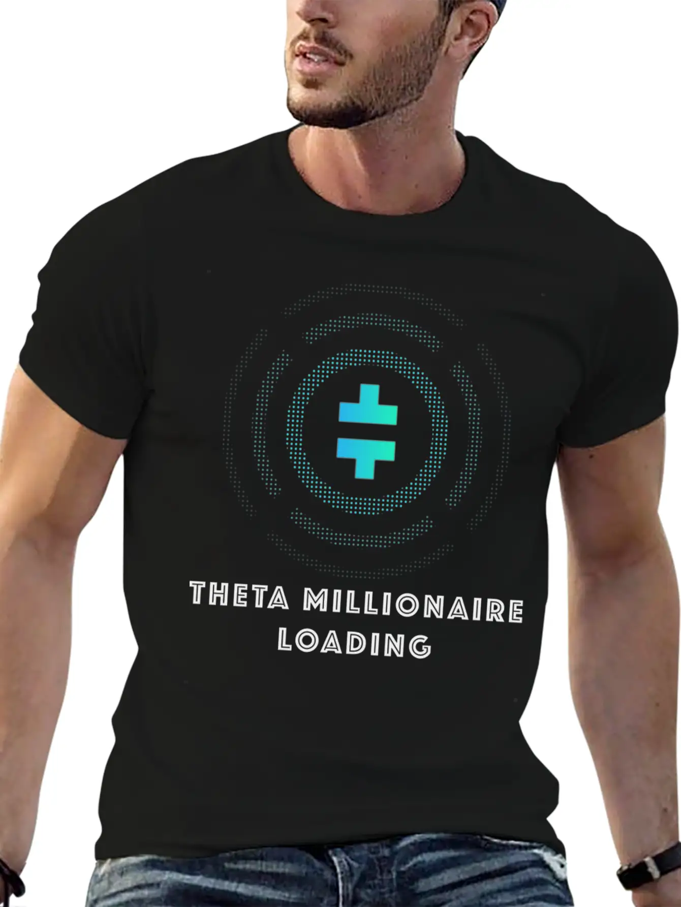 THETA MILLIONAIRES LOADING Lightweight Cotton T-Shirt – Daily Comfort Graphic Shirt