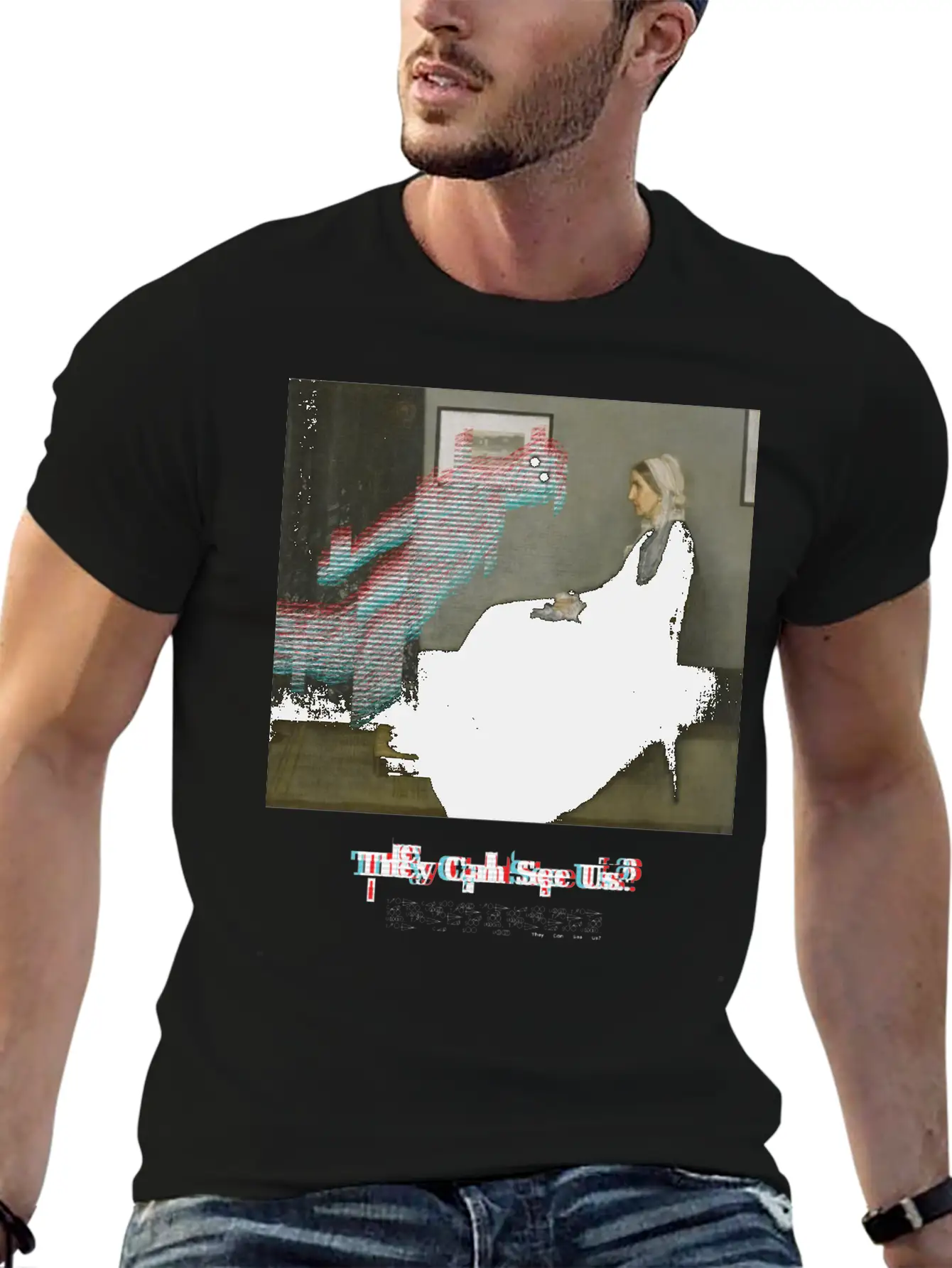 They Can See Us? Lightweight Cotton T-Shirt – Daily Comfort Graphic Shirt