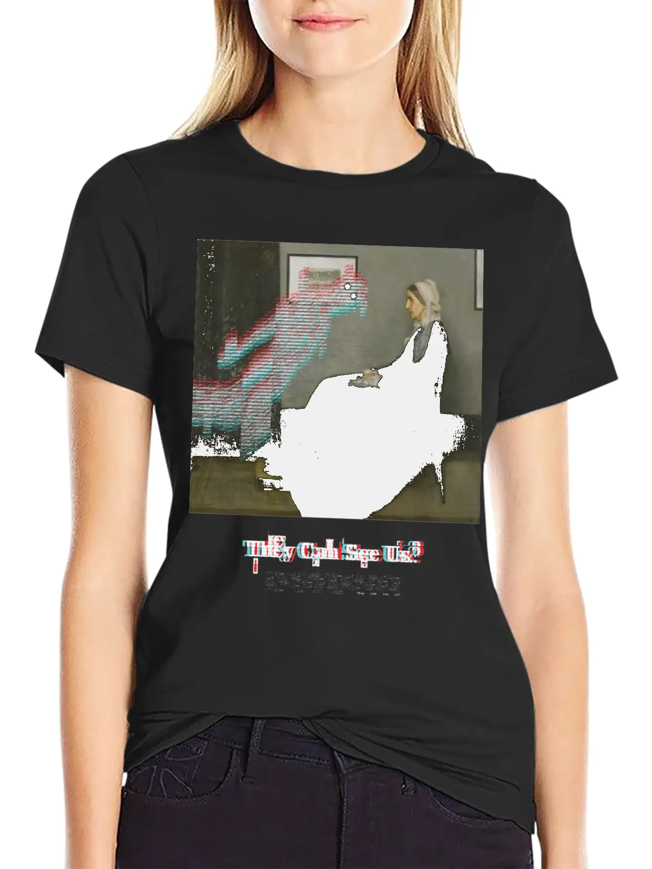 They Can See Us? Lightweight Cotton T-Shirt – Daily Comfort Graphic Shirt