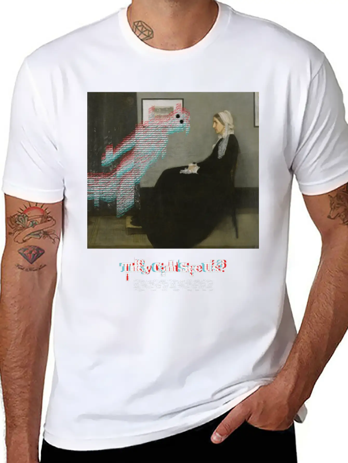 They Can See Us? Lightweight Cotton T-Shirt – Daily Comfort Graphic Shirt