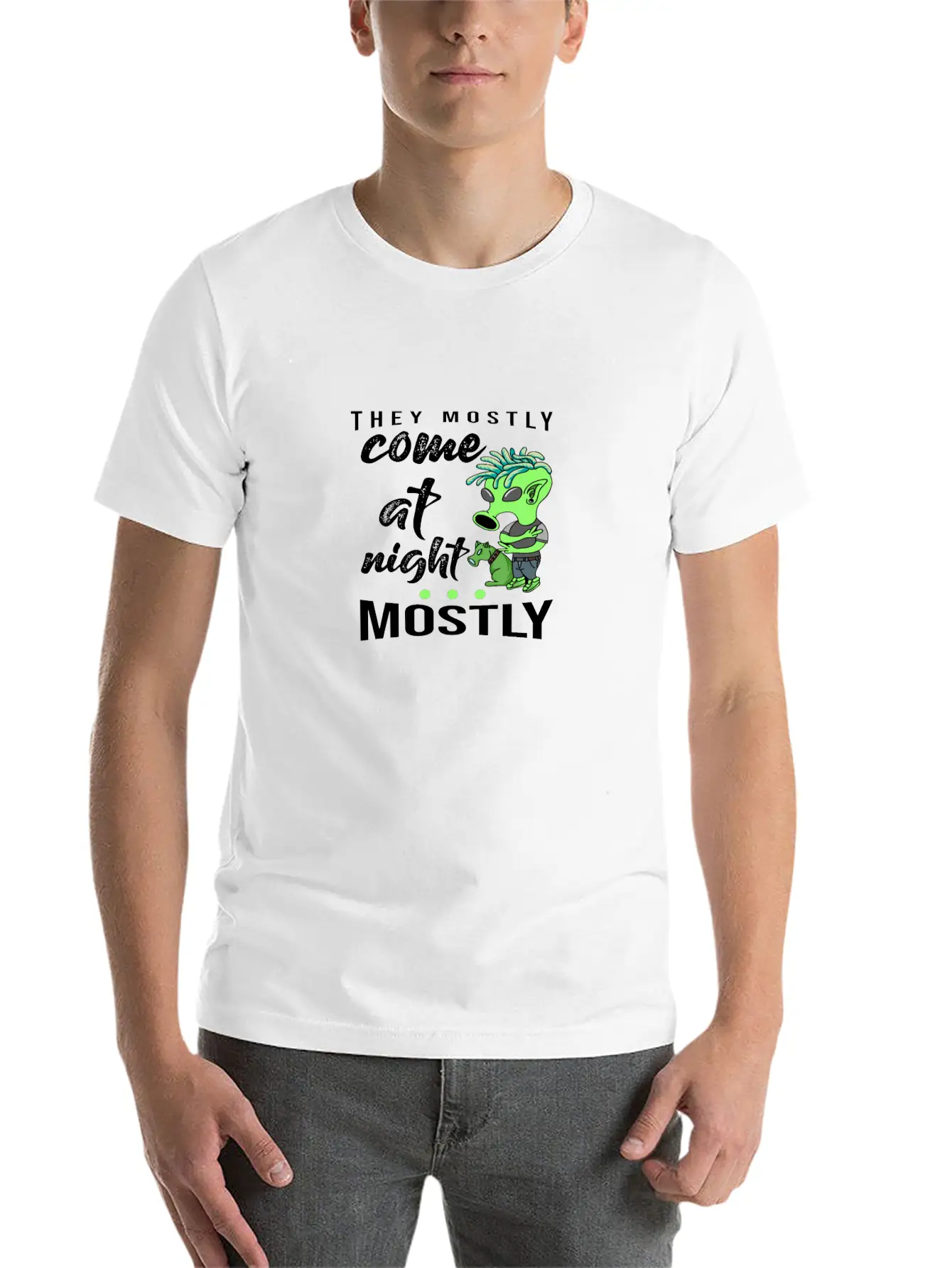 They Mostly Come At Night Lightweight Cotton T-Shirt – Daily Comfort Graphic Shirt