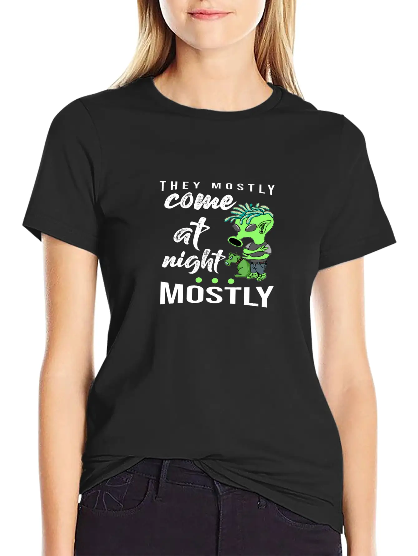 They Mostly Come At Night Lightweight Cotton T-Shirt – Daily Comfort Graphic Shirt