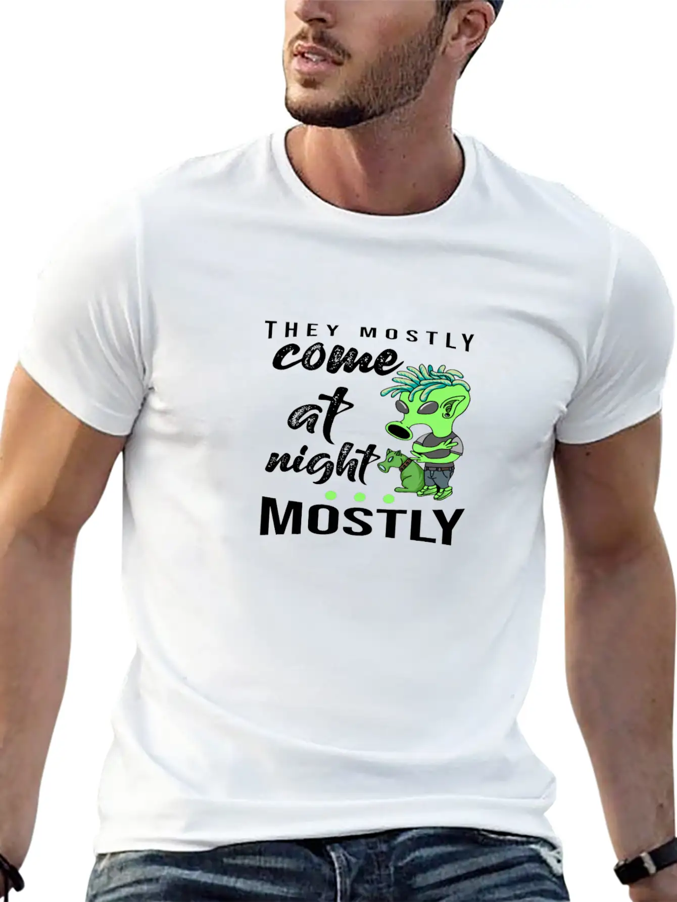 They Mostly Come At Night Lightweight Cotton T-Shirt – Daily Comfort Graphic Shirt