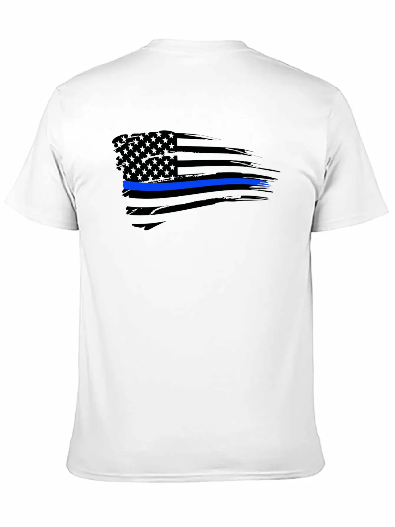 Thin Blue Line Flag Unisex Casual T-Shirt – Clean Design For Daily Comfort