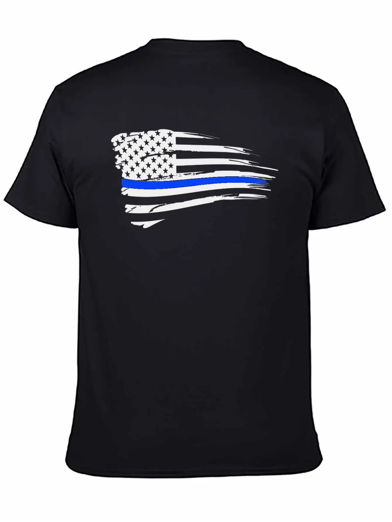 Thin Blue Line Flag Unisex Casual T-Shirt – Clean Design For Daily Comfort