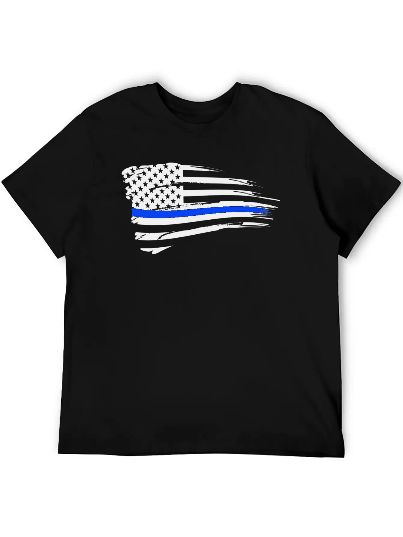 Thin Blue Line Flag Unisex Casual T-Shirt – Clean Design For Daily Comfort