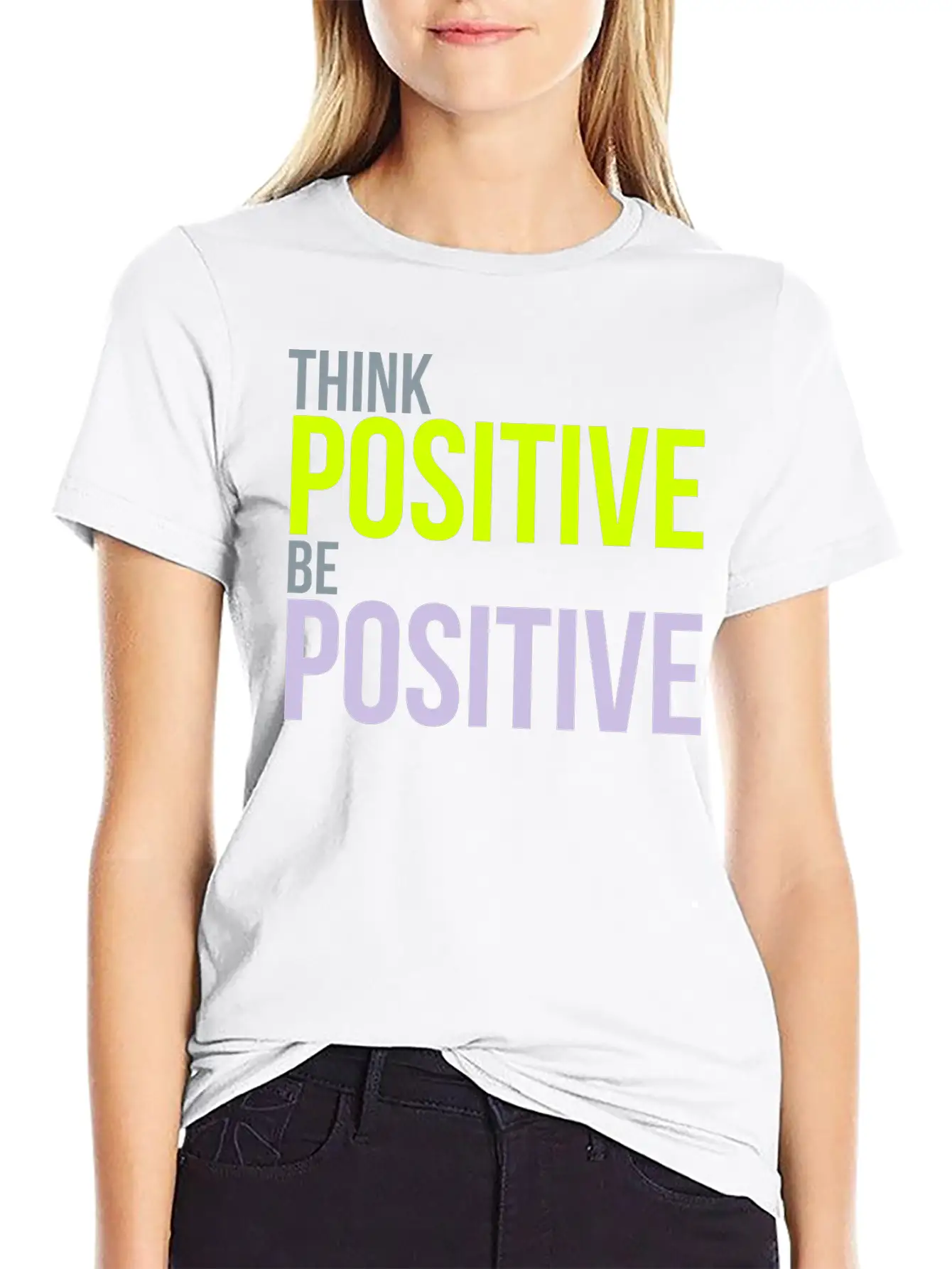 Think Positive Essential Cotton Tee For Daily Outfits – Unisex Style