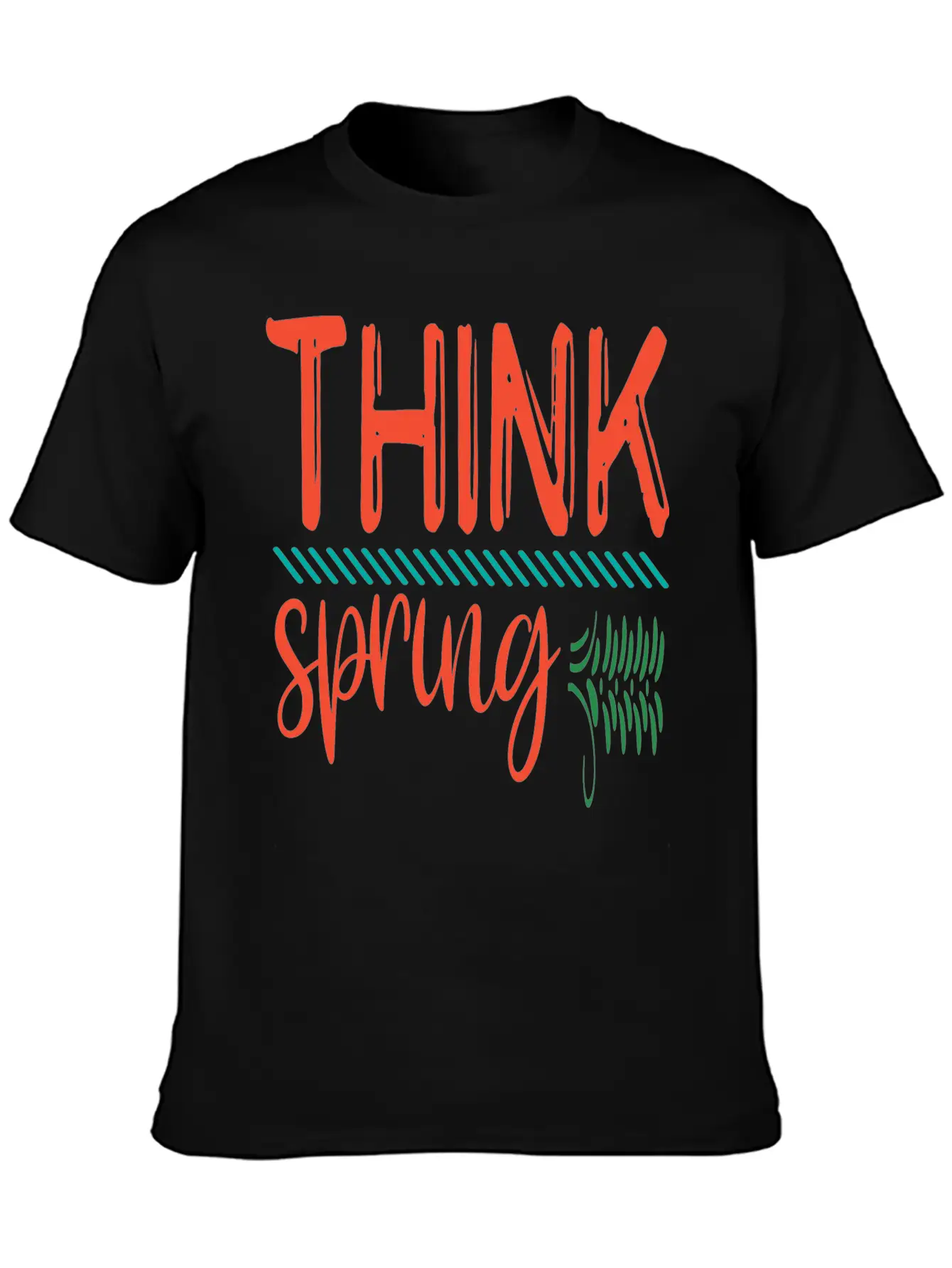 Think Spring, Colorful Spring Stylish Everyday T-Shirt – Unisex Basic Cotton Tee