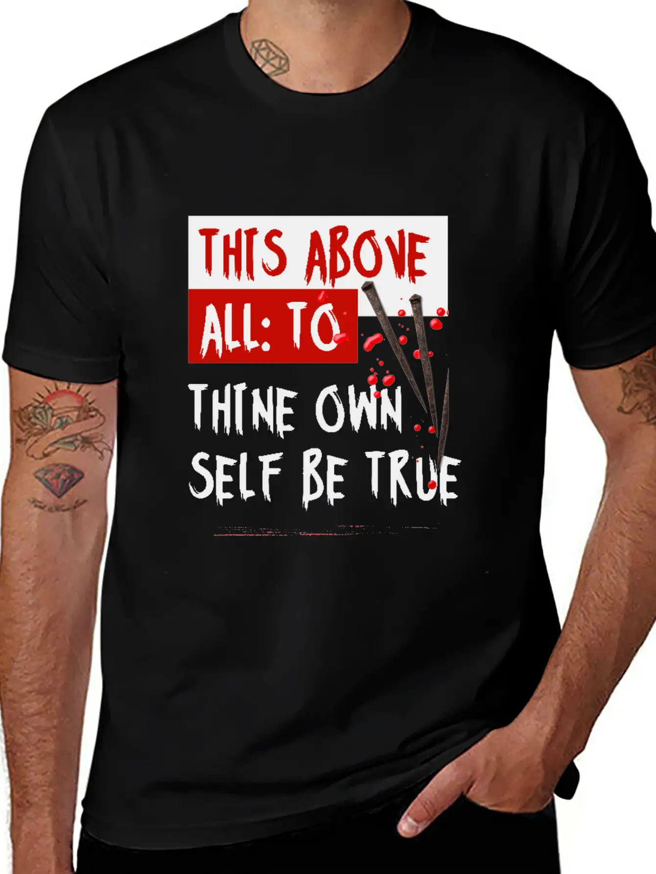 This Above All To Thine Own Self Be True Classic Fit Graphic Tee For Daily Comfort – Unisex Cotton Shirt