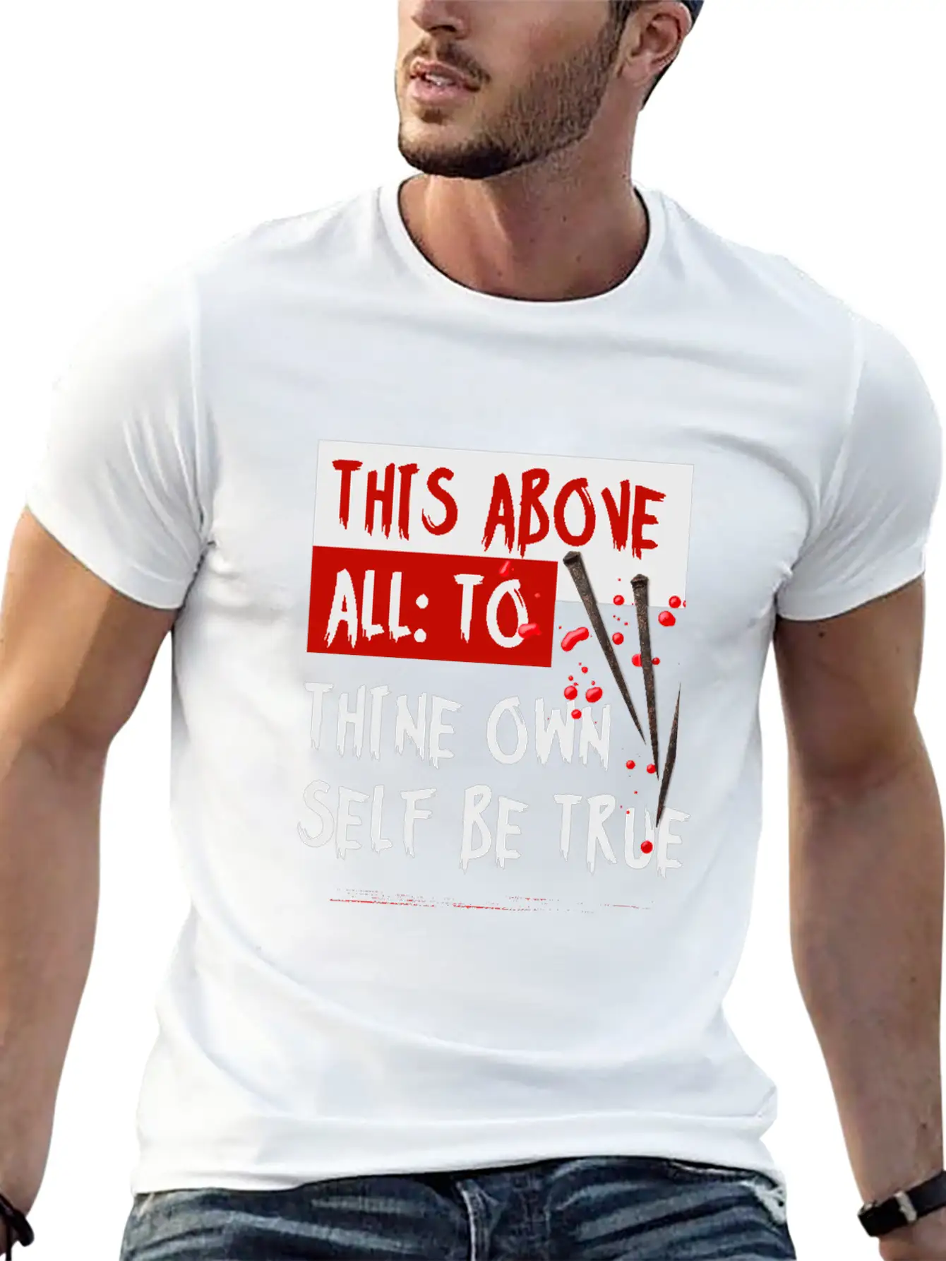 This Above All To Thine Own Self Be True Classic Fit Graphic Tee For Daily Comfort – Unisex Cotton Shirt