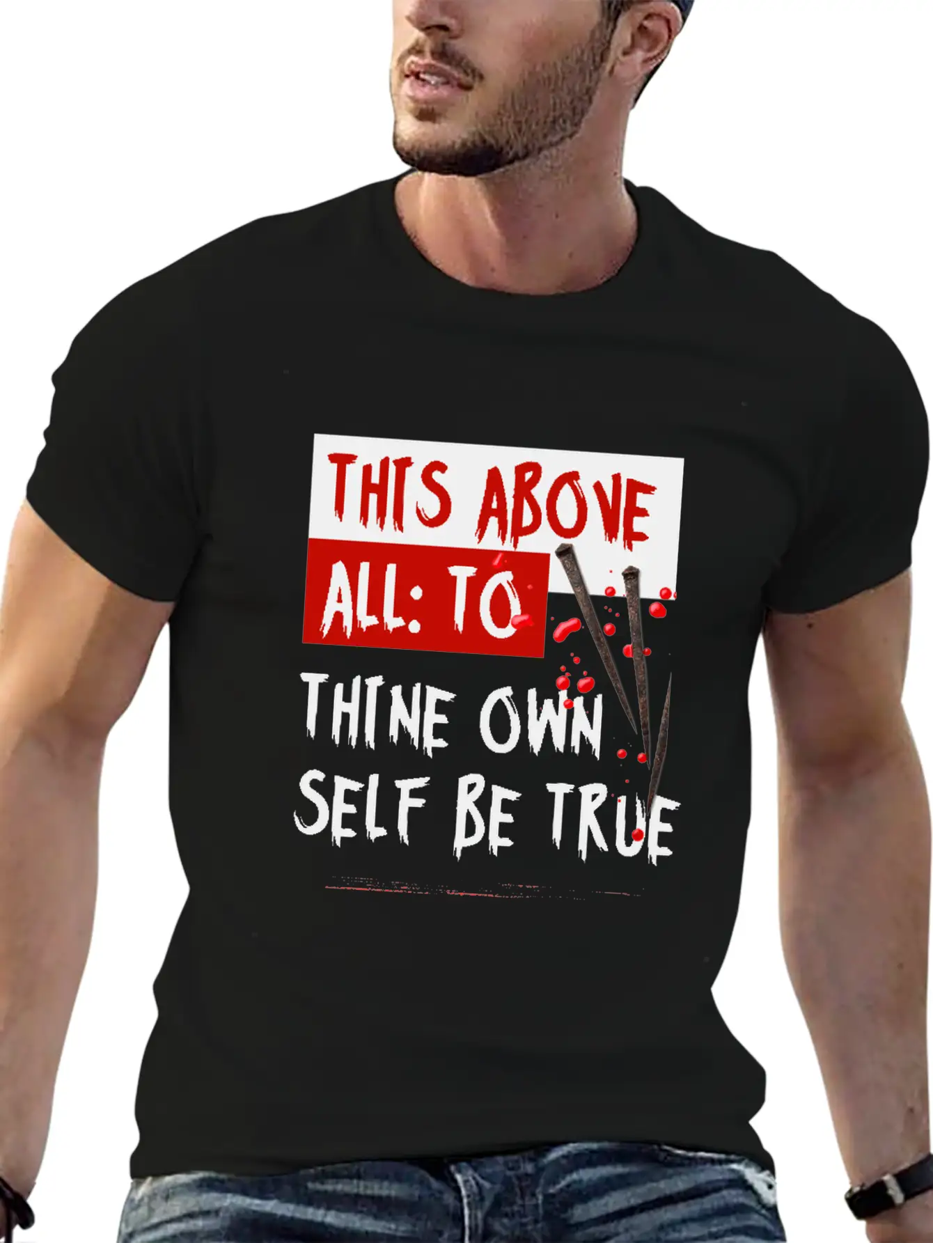 This Above All To Thine Own Self Be True Classic Fit Graphic Tee For Daily Comfort – Unisex Cotton Shirt