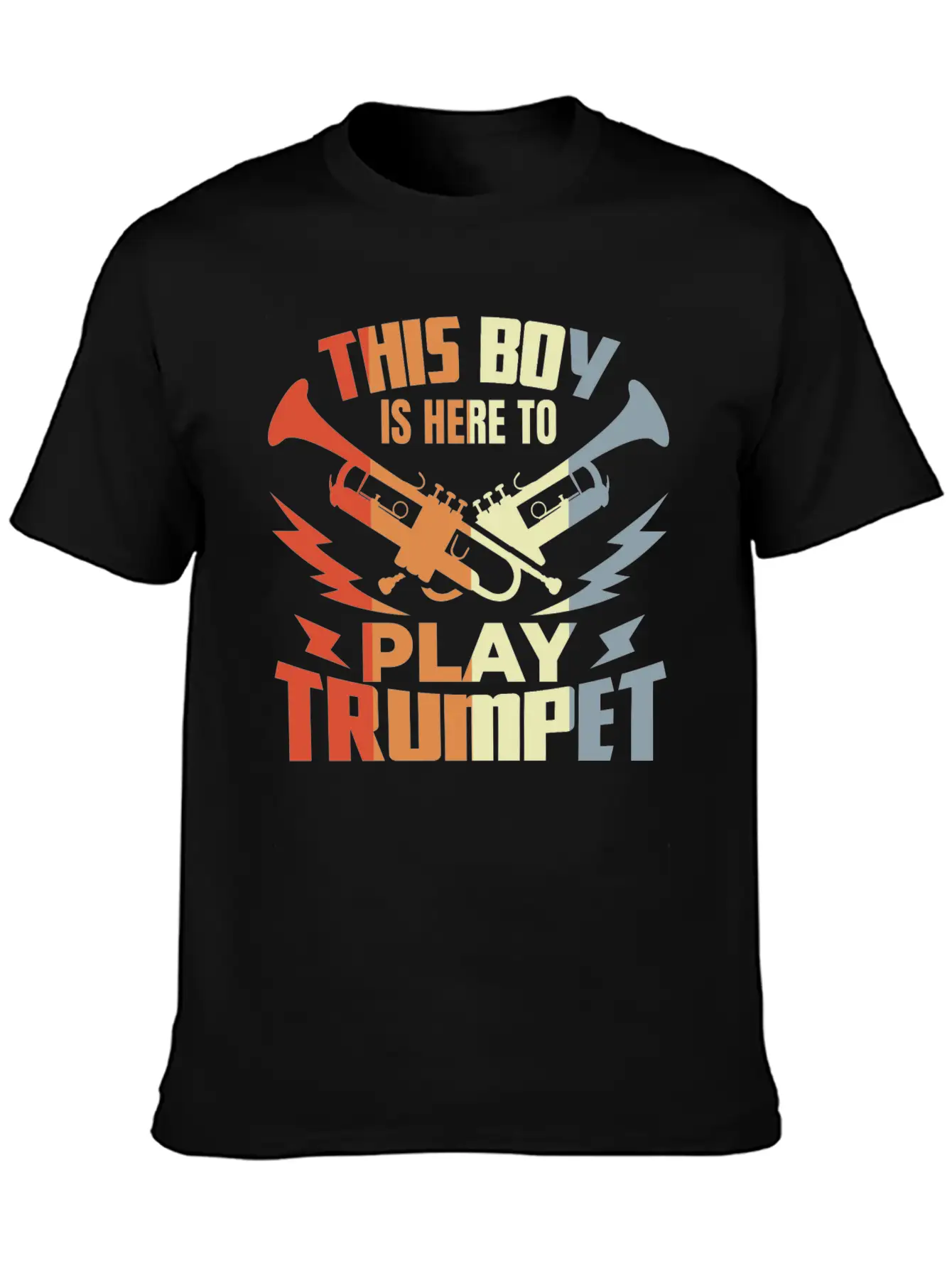 This Boy Is Here To Play Trumpet Unisex Casual T-Shirt – Clean Design For Daily Comfort