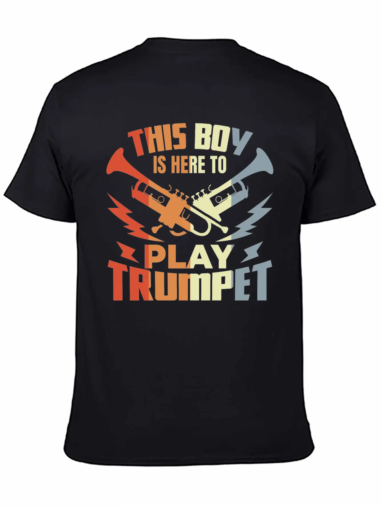 This Boy Is Here To Play Trumpet Unisex Casual T-Shirt – Clean Design For Daily Comfort