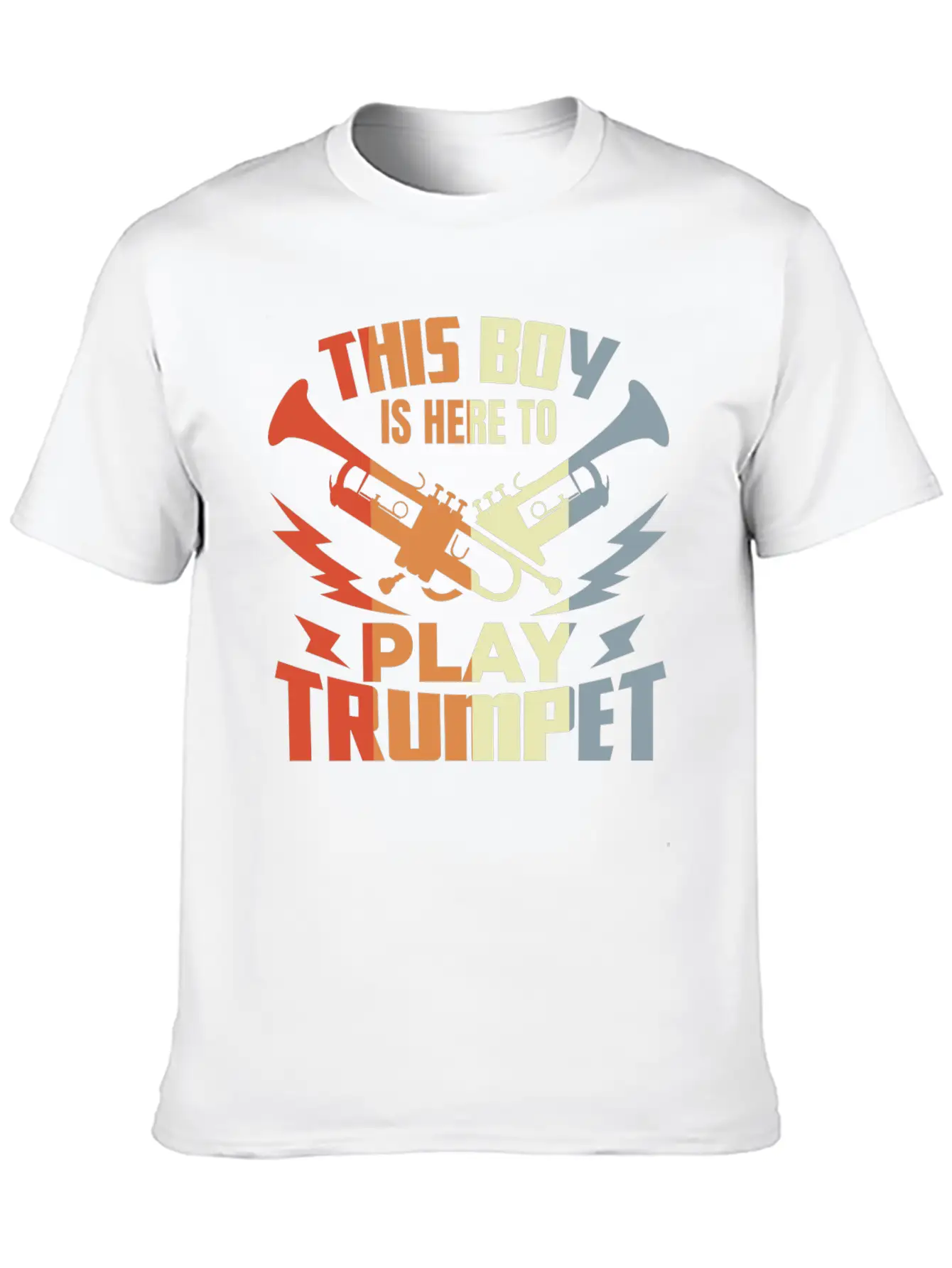 This Boy Is Here To Play Trumpet Unisex Casual T-Shirt – Clean Design For Daily Comfort