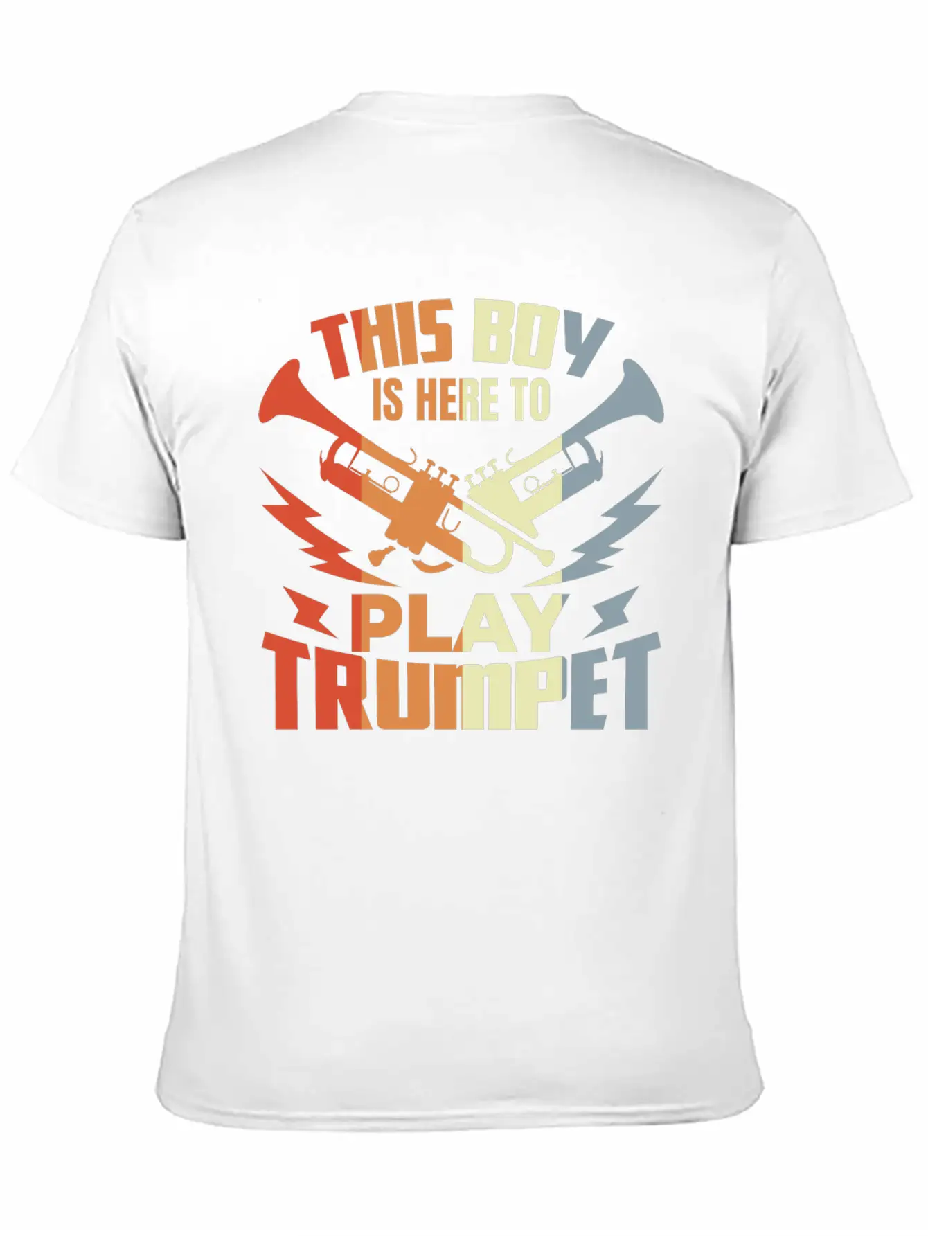 This Boy Is Here To Play Trumpet Unisex Casual T-Shirt – Clean Design For Daily Comfort
