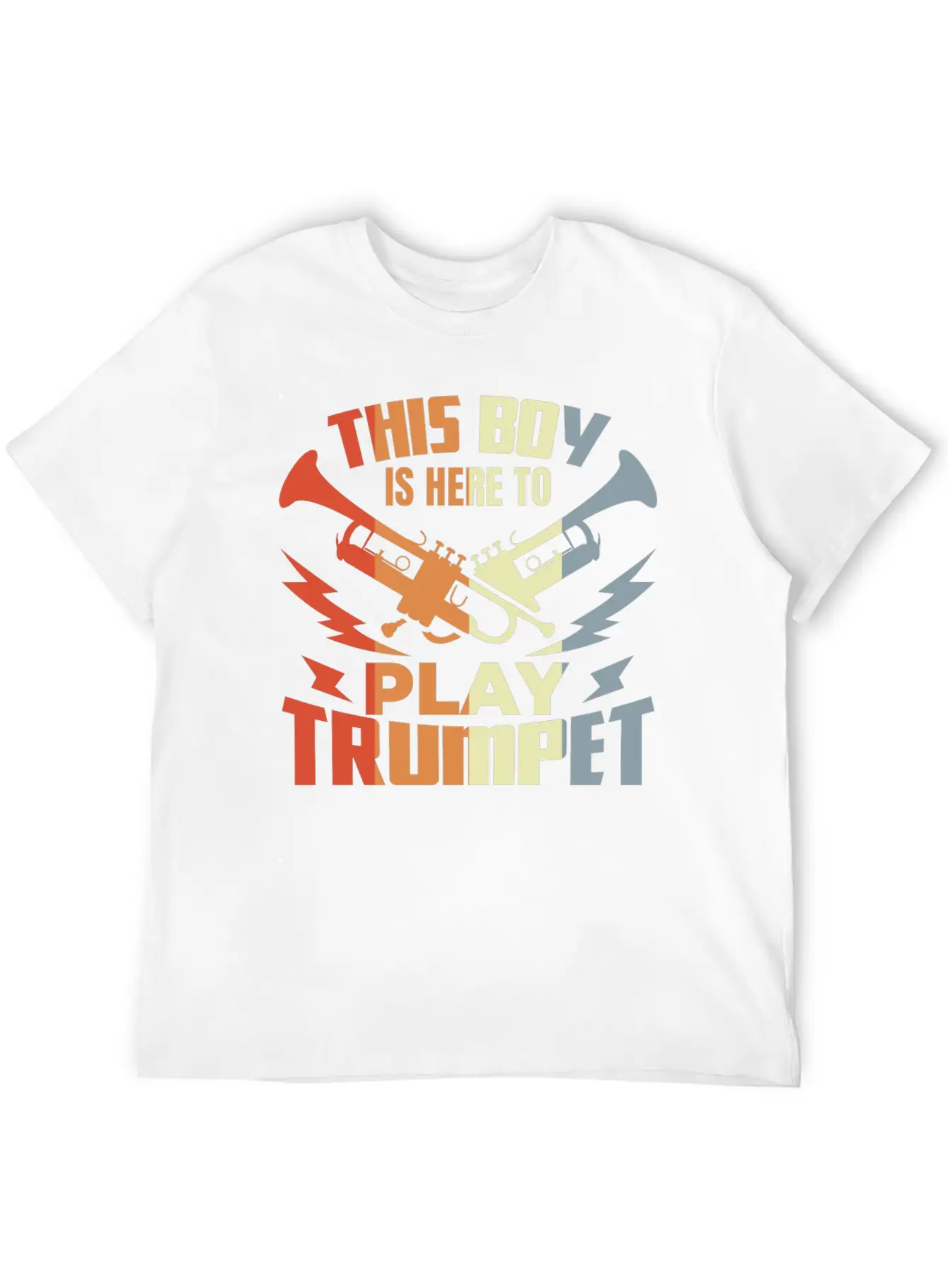This Boy Is Here To Play Trumpet Unisex Casual T-Shirt – Clean Design For Daily Comfort